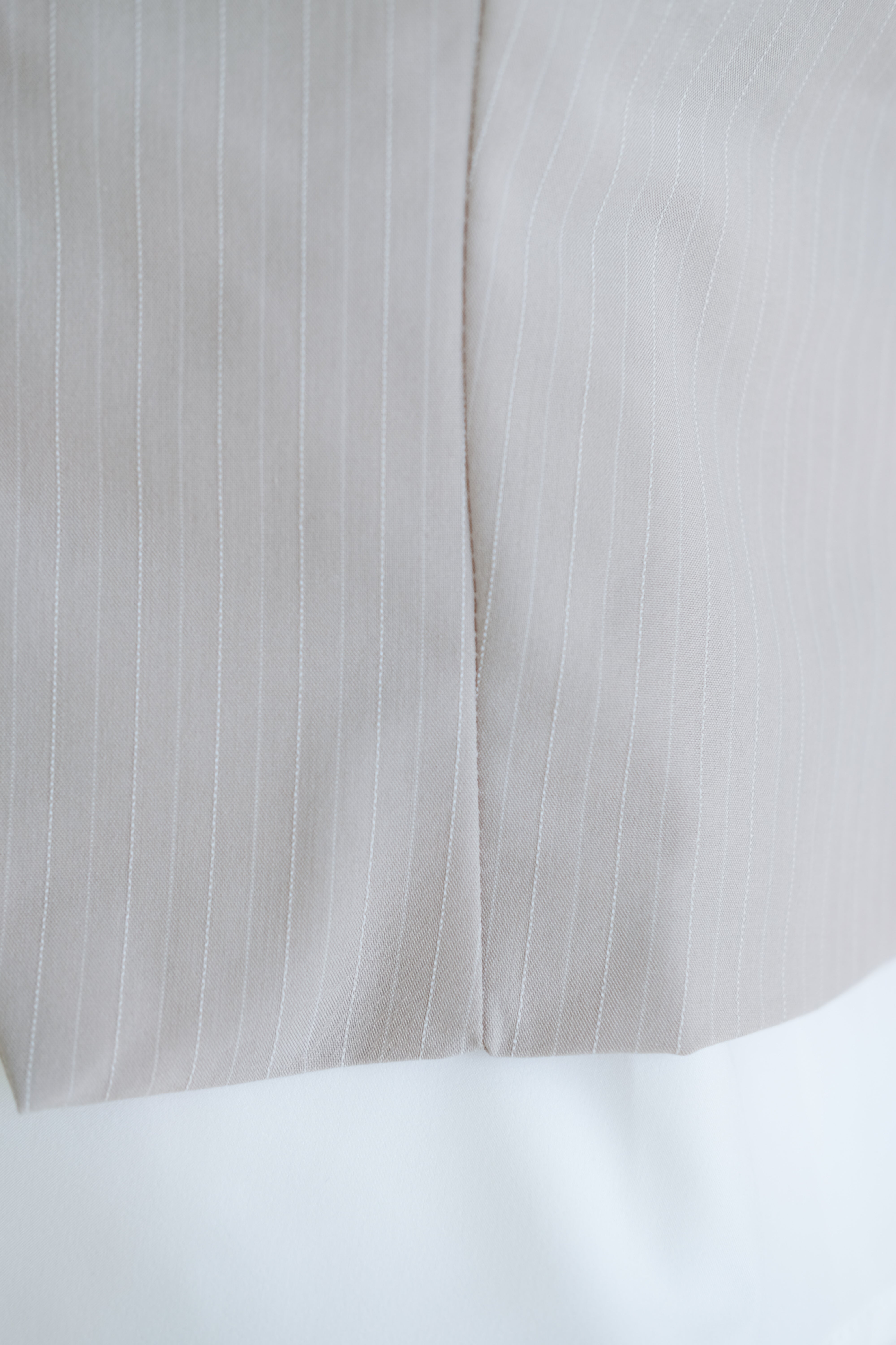 Veen Pinstripe Contrast Vest Top (Light Grey)