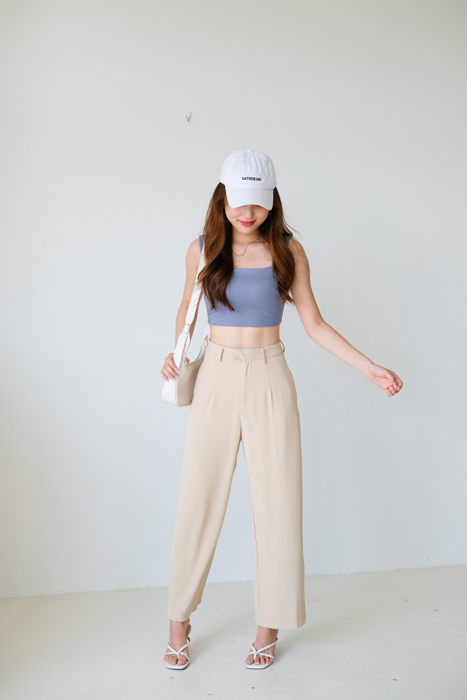 Classic Padded Cami Top (Steel Blue)