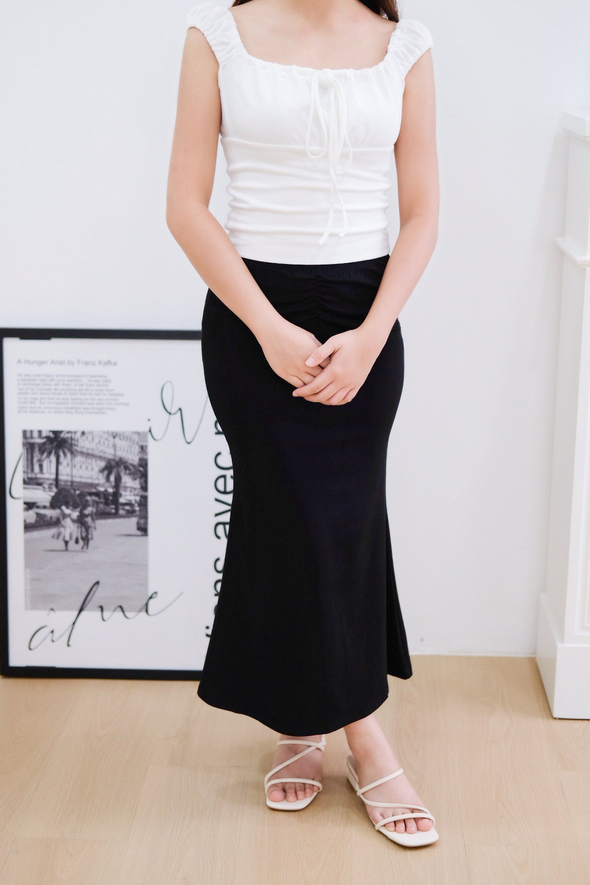 Gia Mermaid Maxi Skirt (Black)