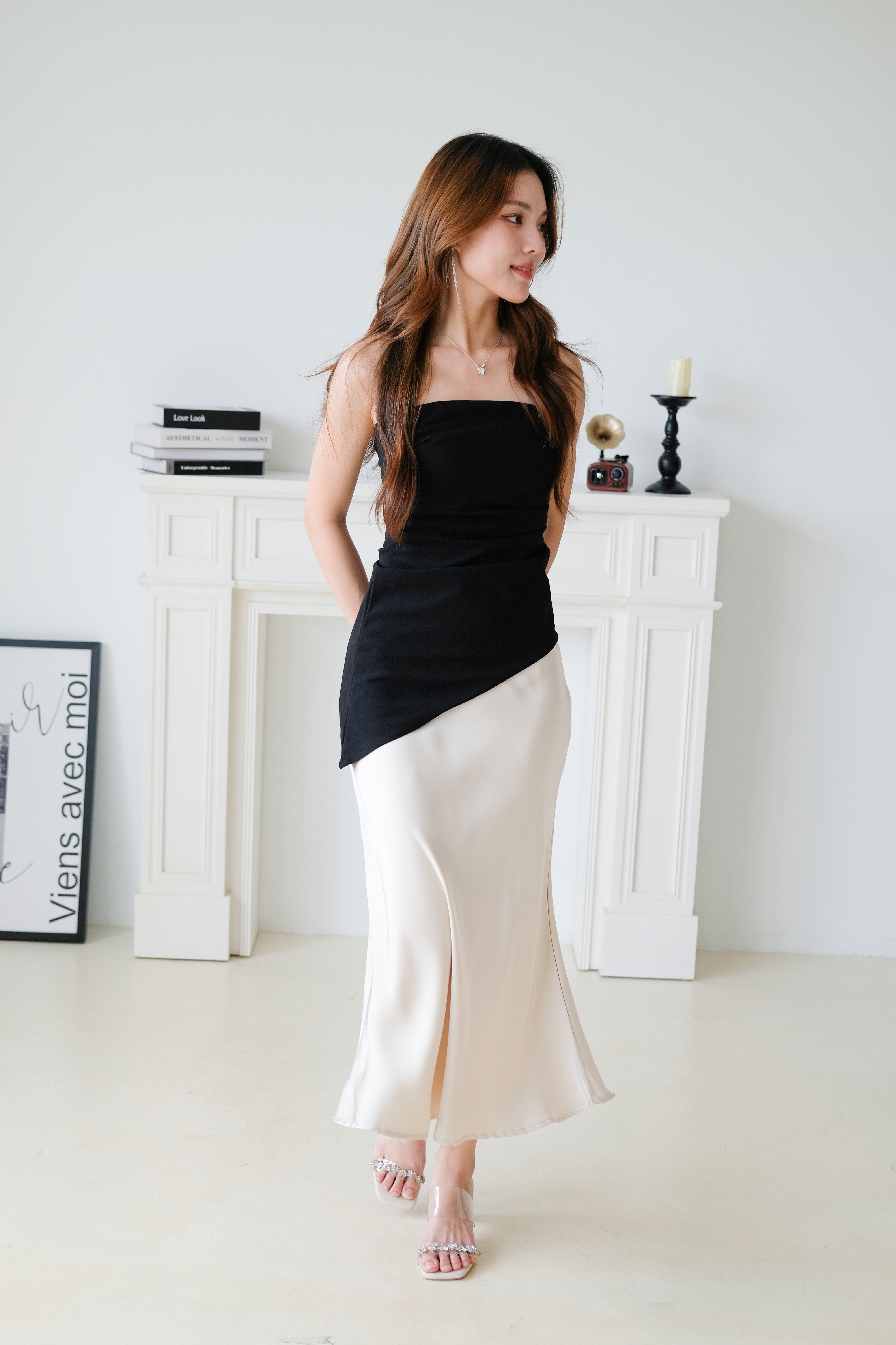 Power Hour Asymmetrical Tube Top (Black)