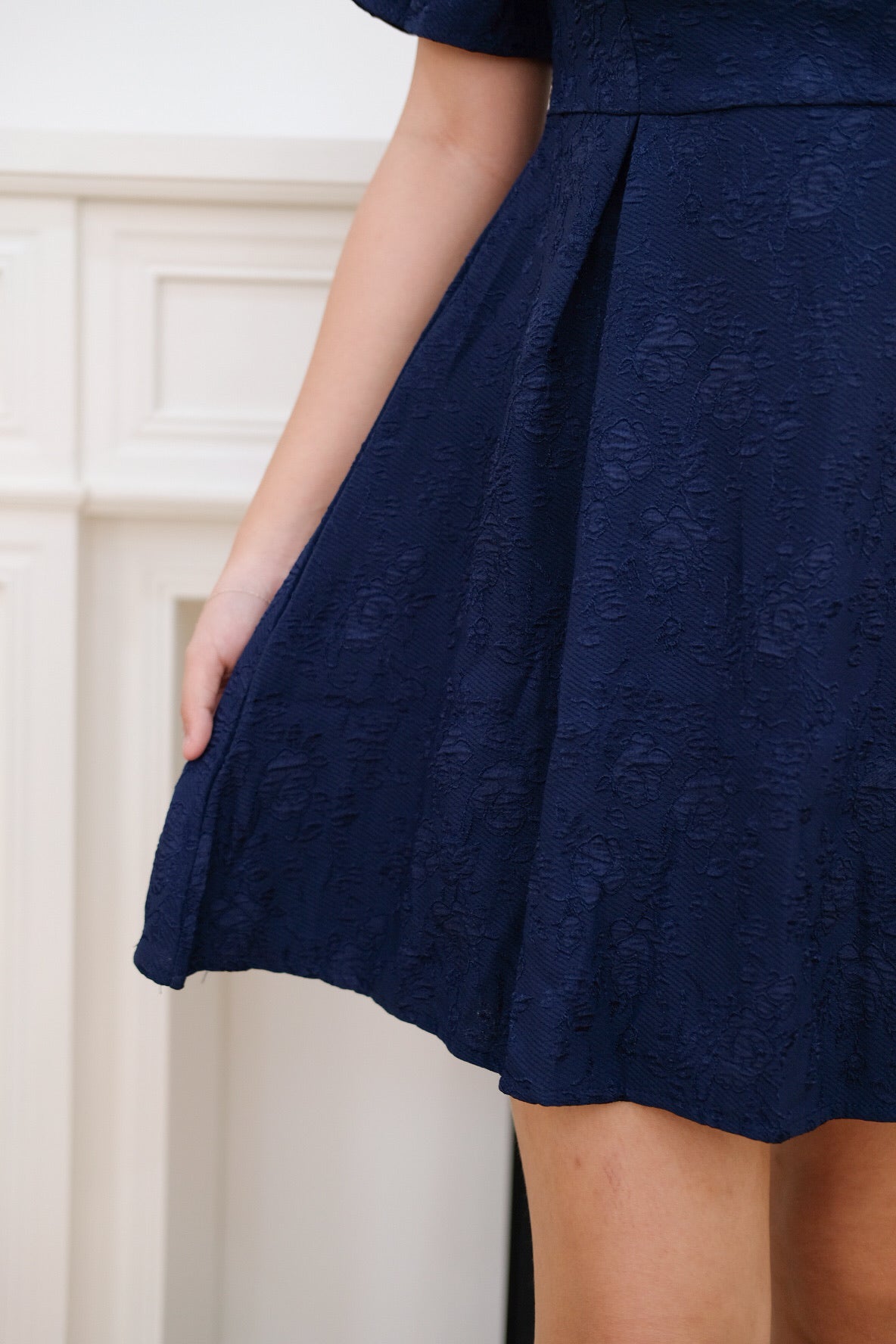 Blue Cheongsam Mini Dress