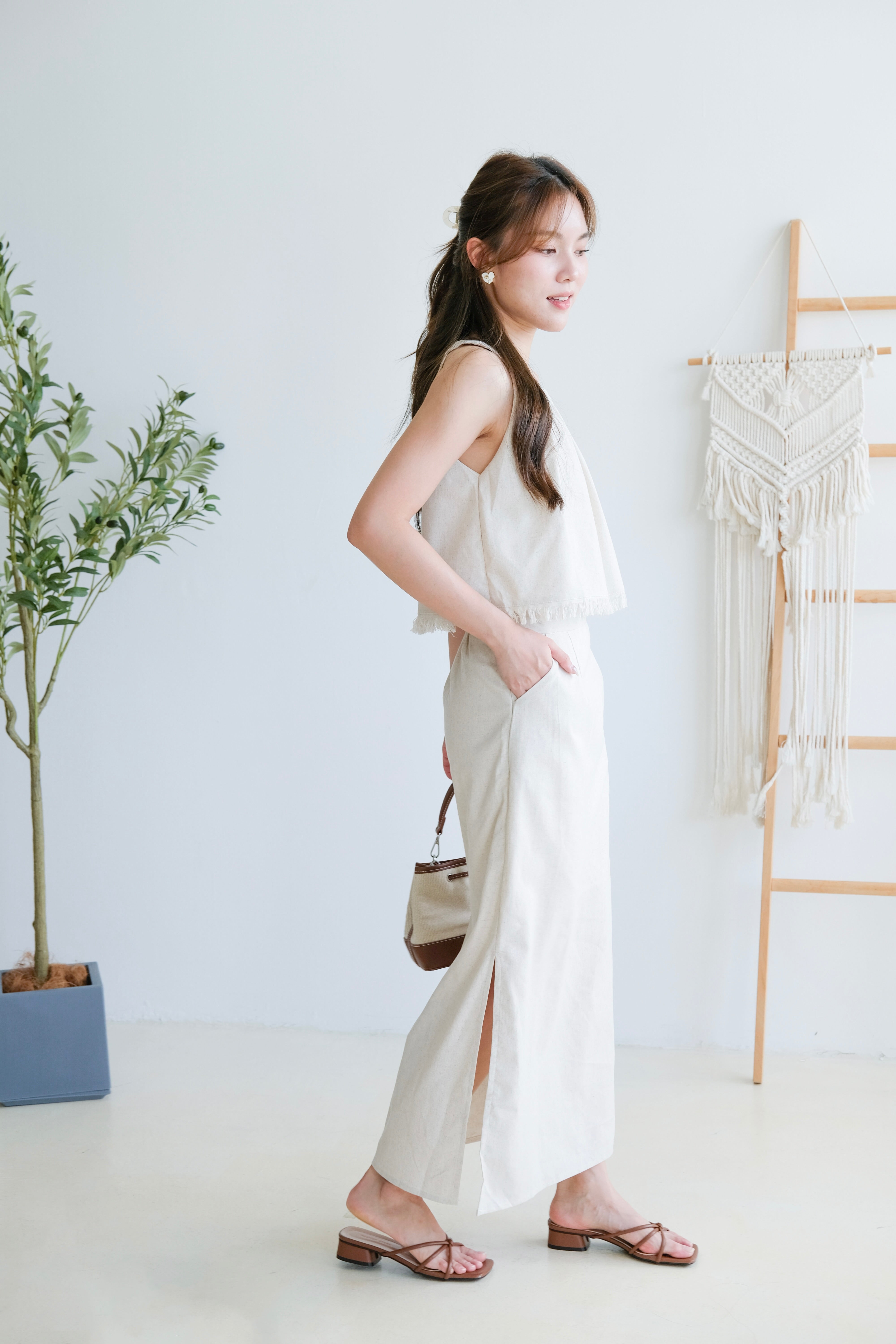 Desiree Vacay Linen Set (Oat)