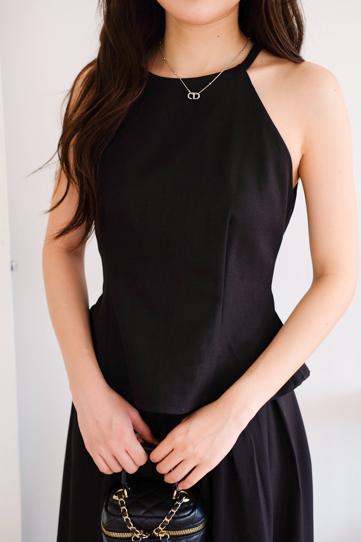 Agnes Halter Maxi Set (Black)