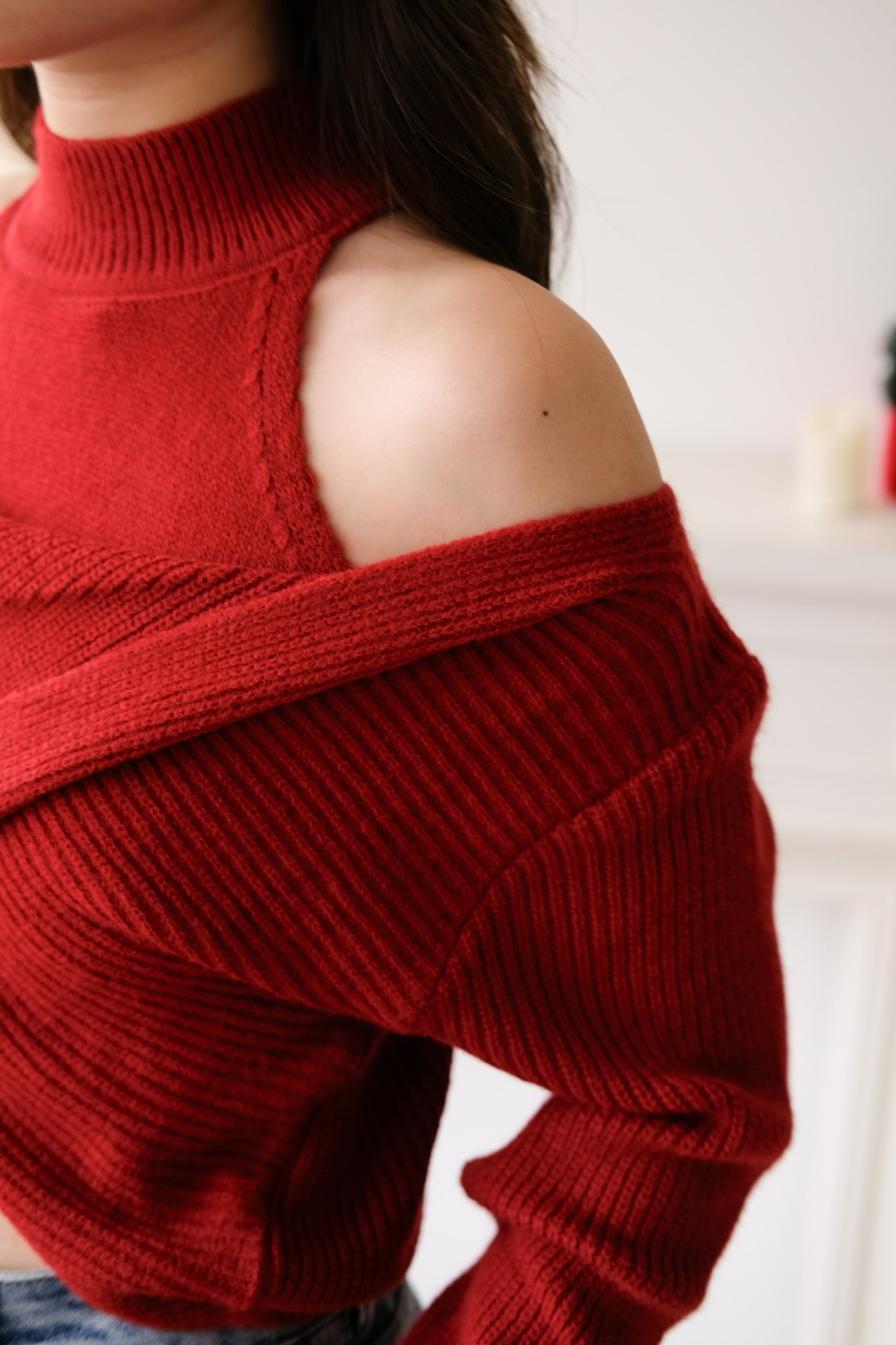 Olivia 2-in-1 Knit Sweater Set (Red)