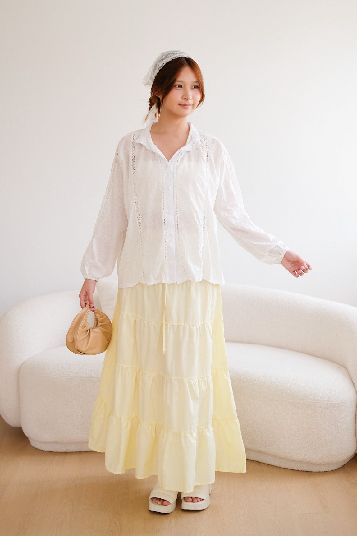 White Soft Organza Blouse