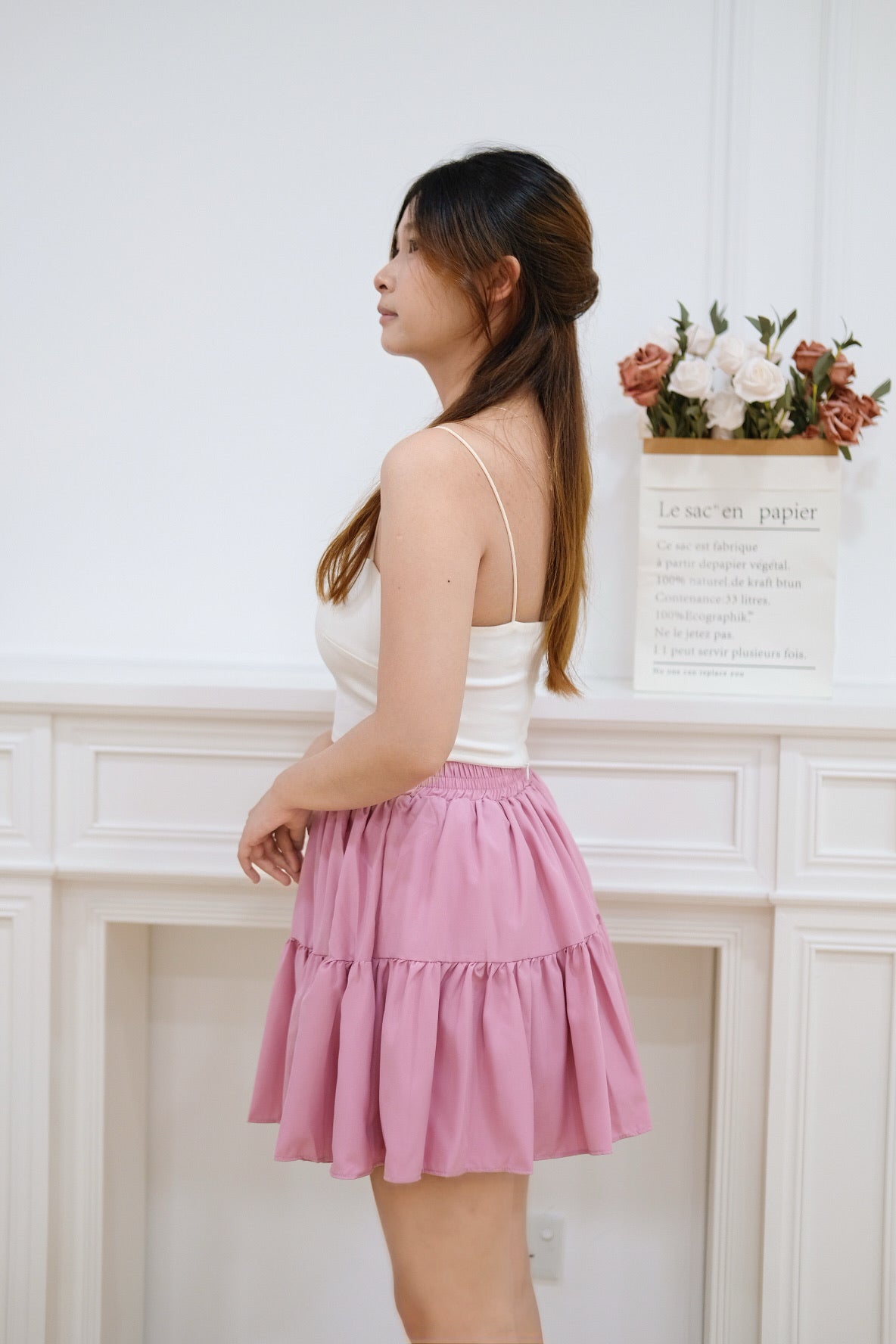 Pink Bubble Tired Skirt