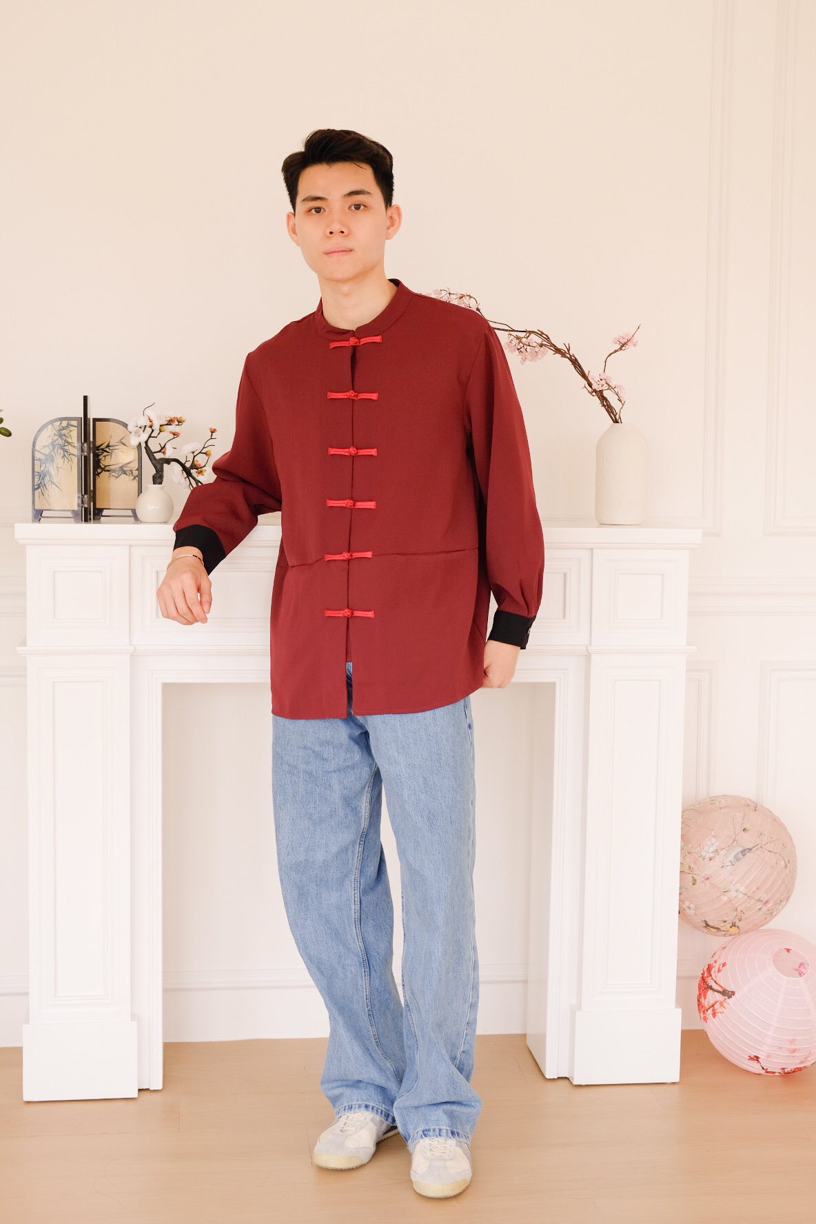 和正 Zheng Long Sleeves Samfu (Wine)