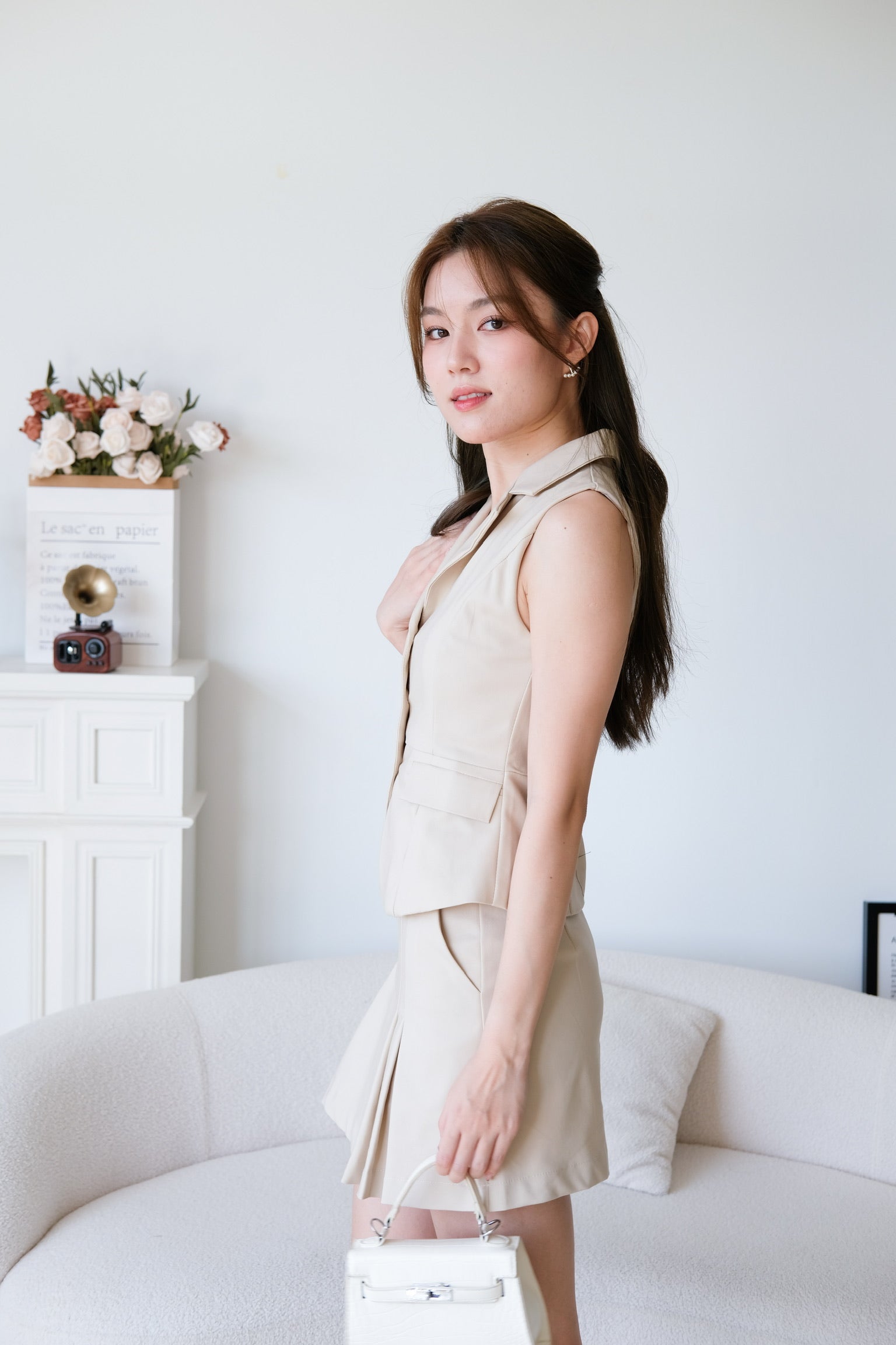 Steph Vest Co-ord Set (Clay)