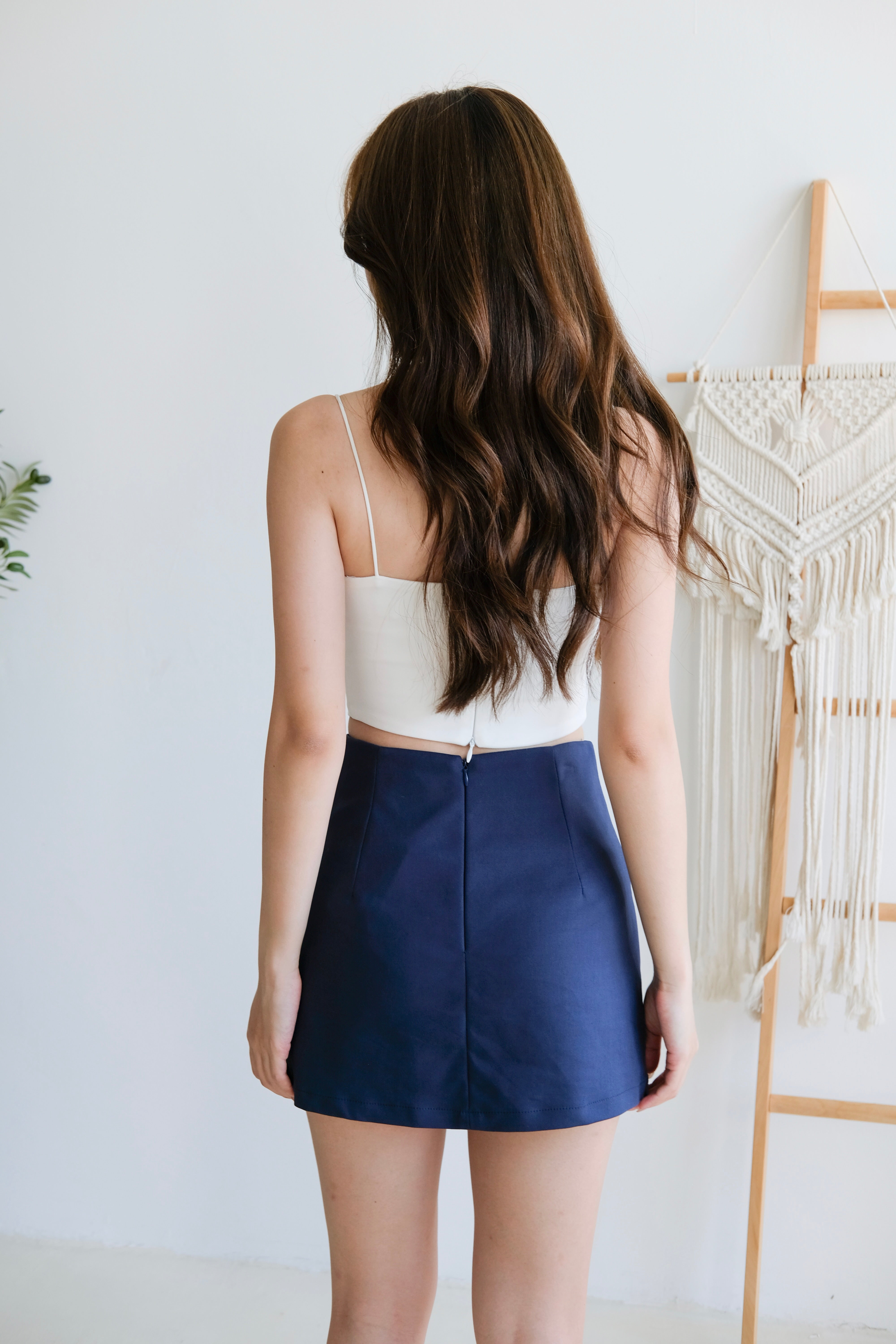 Kelsey Multi Zipper Skorts (Navy Blue)