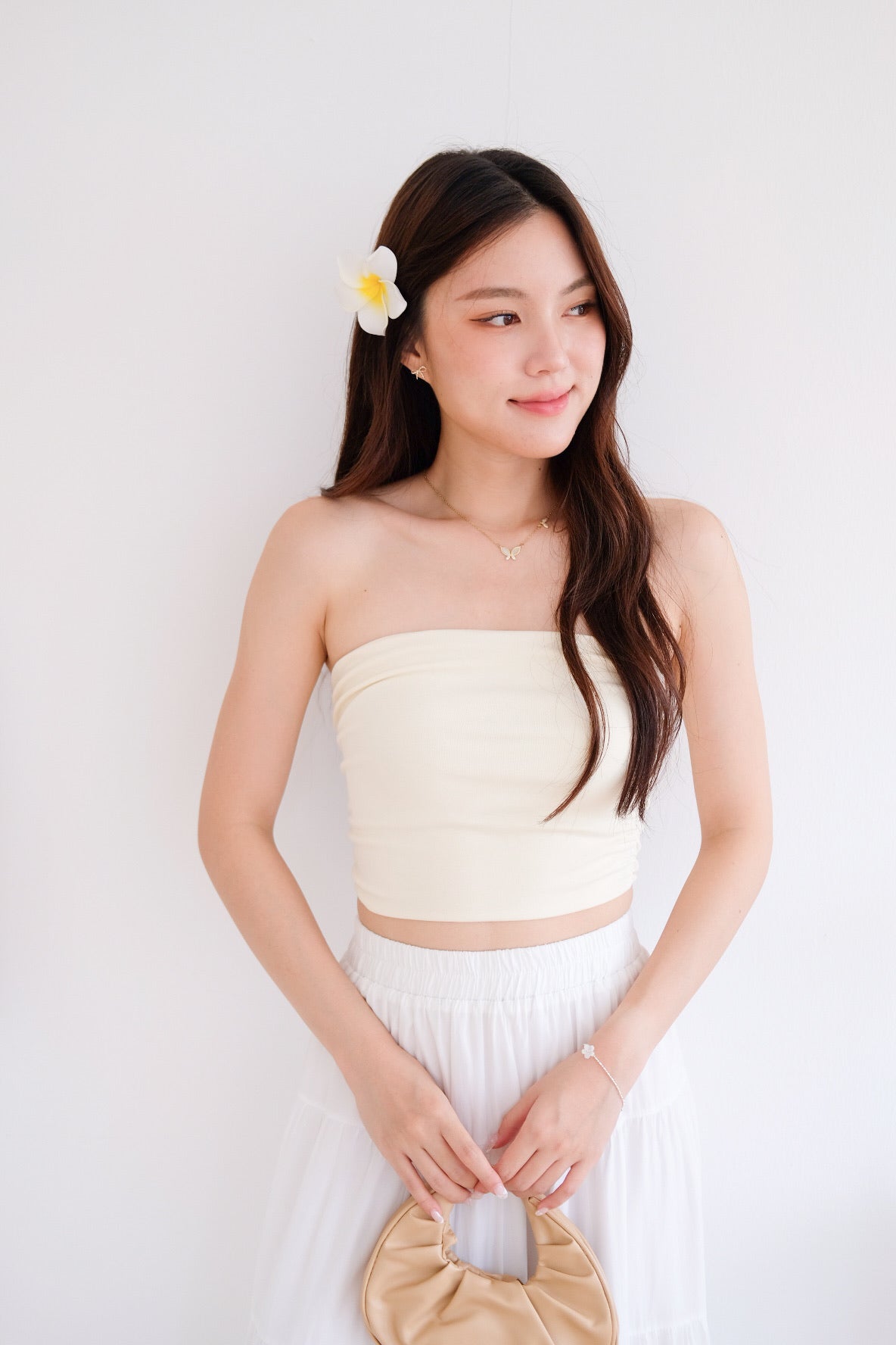 Obsession Tube Crop Top (Light Yellow)