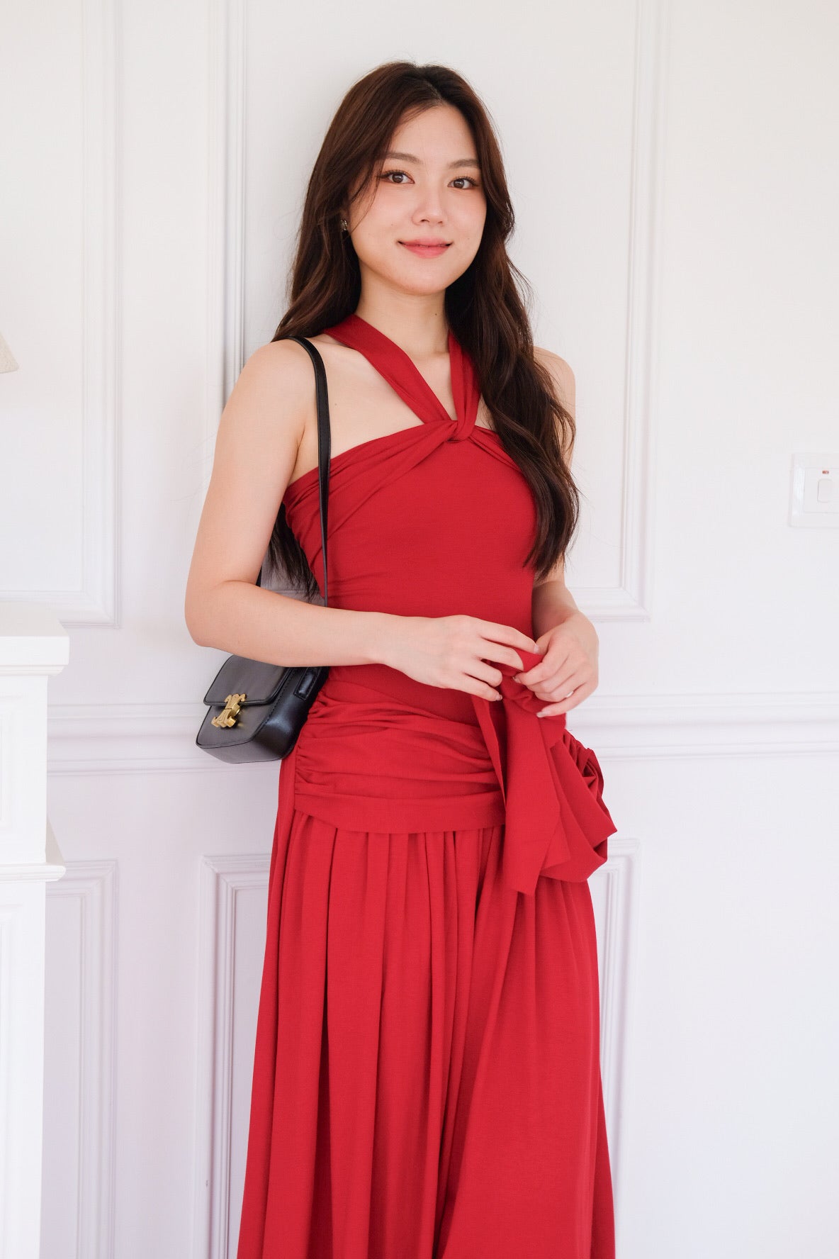 Jessy Toga Cotton Maxi Dress (Ruby Red)
