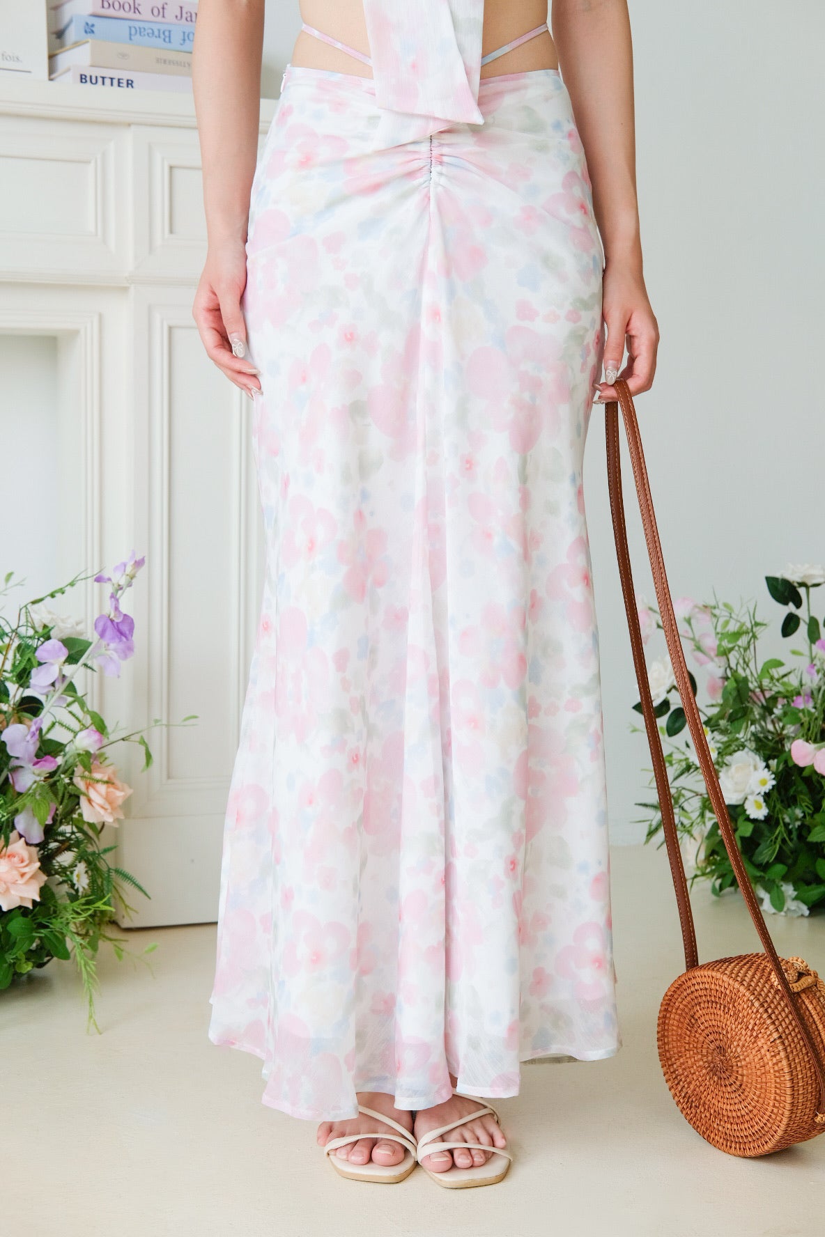 Neo Floral Beach 2 in 1 Set (Floral White)