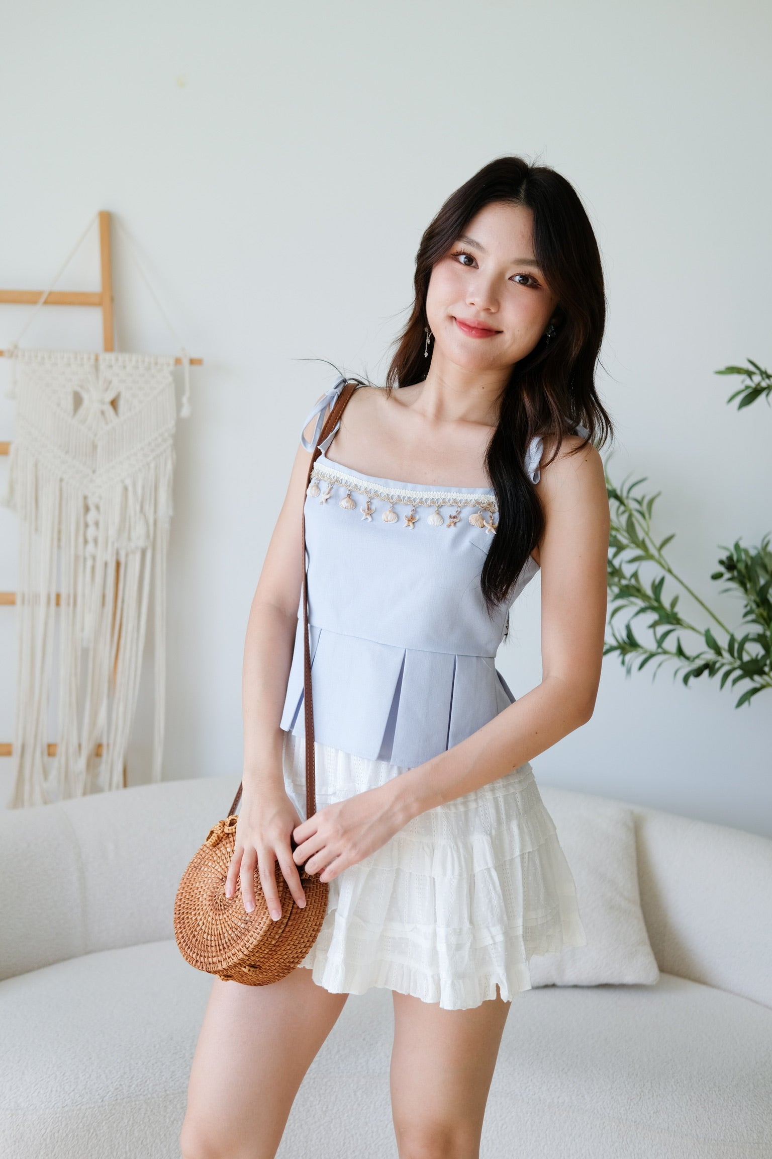 Marise Bohemian Muji Crop (Blue)