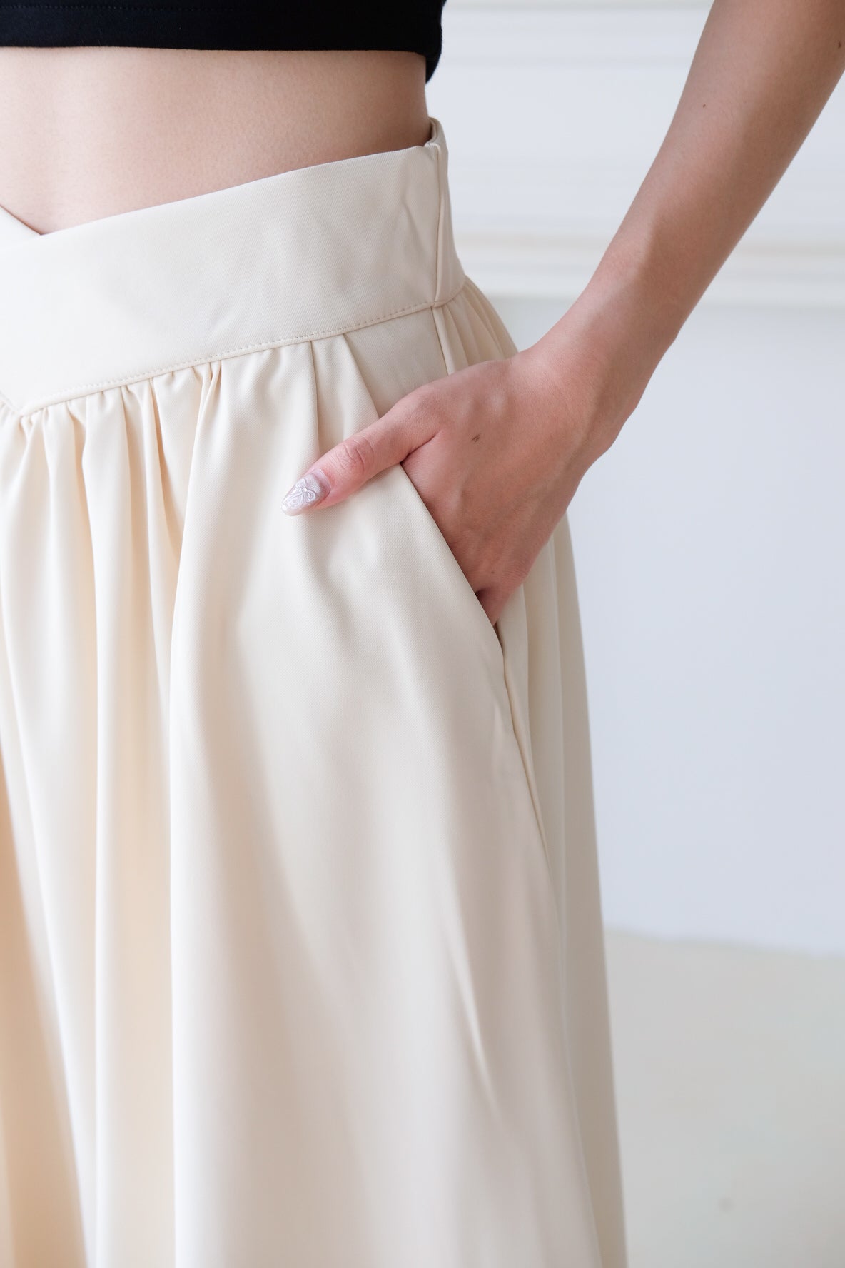 Sophina Skater Maxi Skirt (Cream)