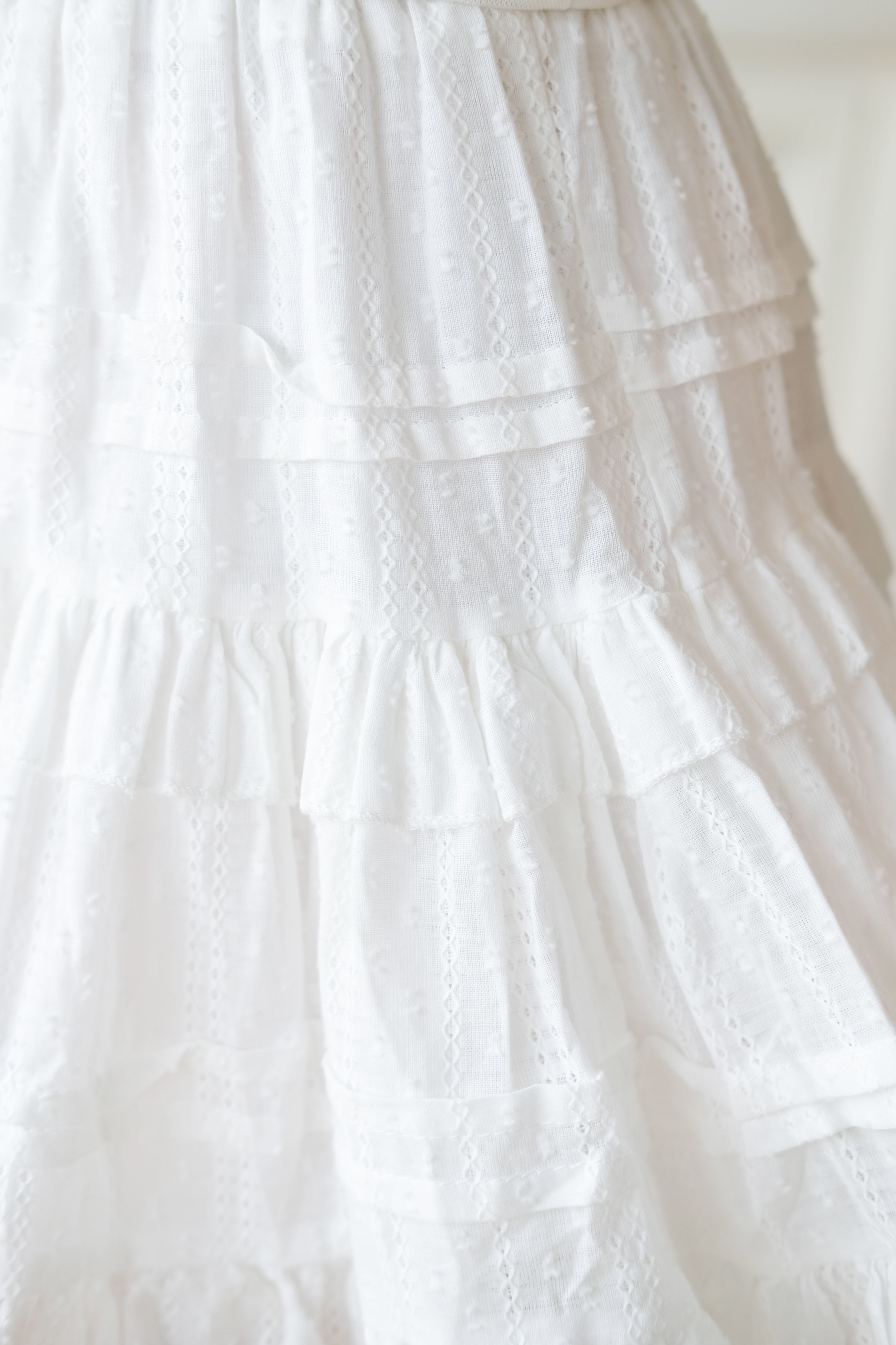 (ETA 12-19 Sep) Lesley Eyelet Skater Skirt (White)