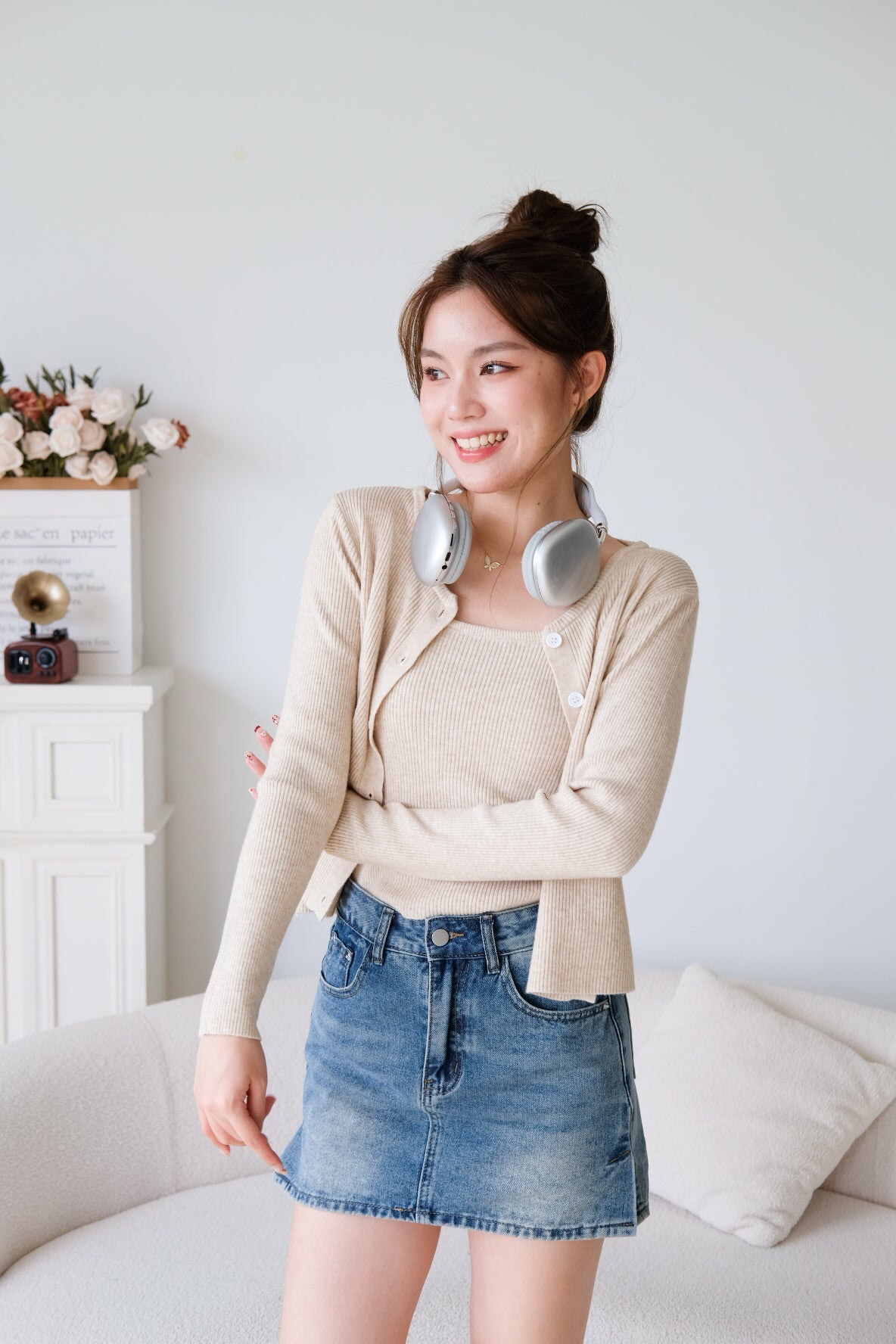 Joe Soft Knit Cardigan Set (Oat)