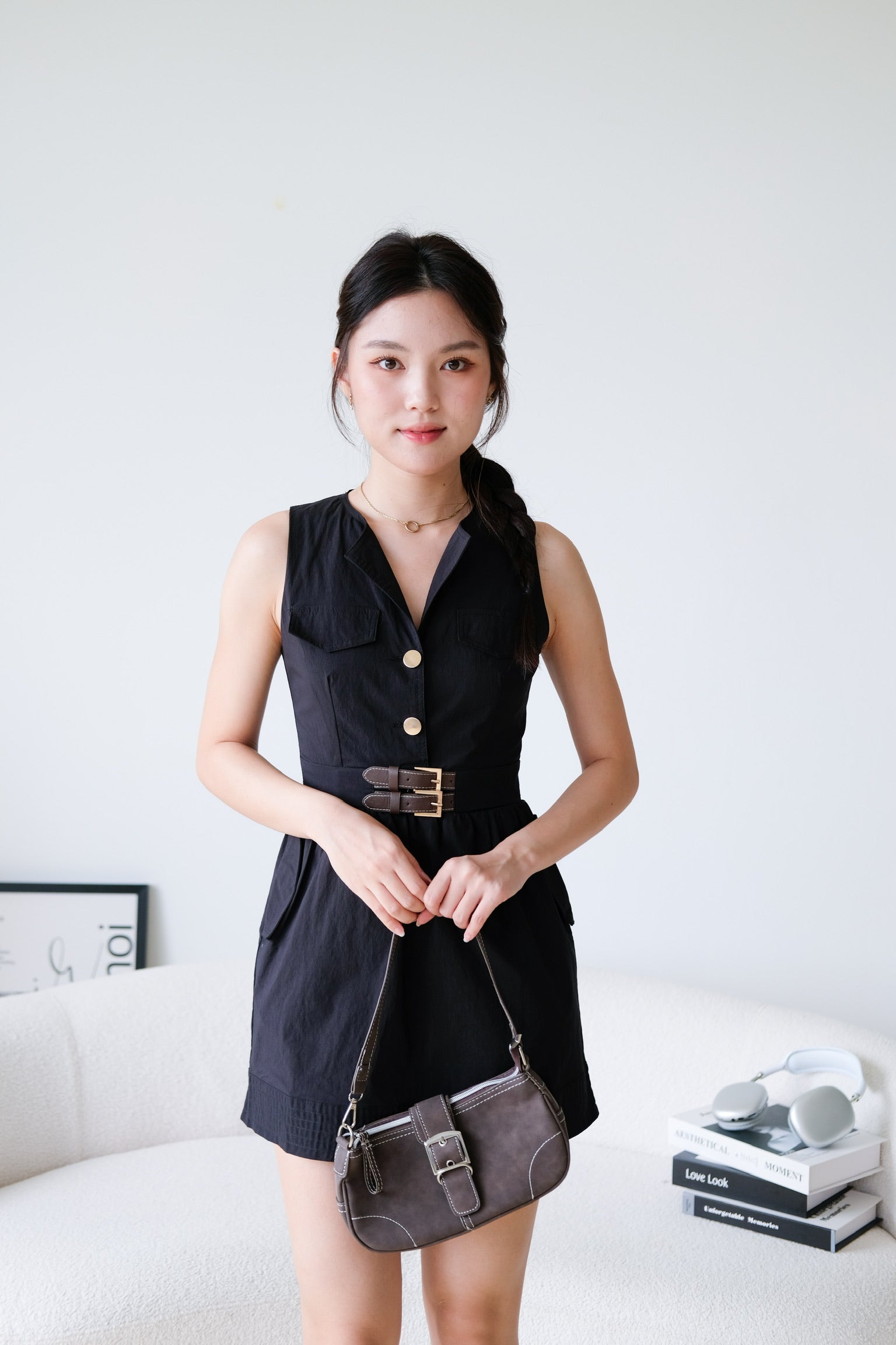 Lydia Pocket Dress (Black)