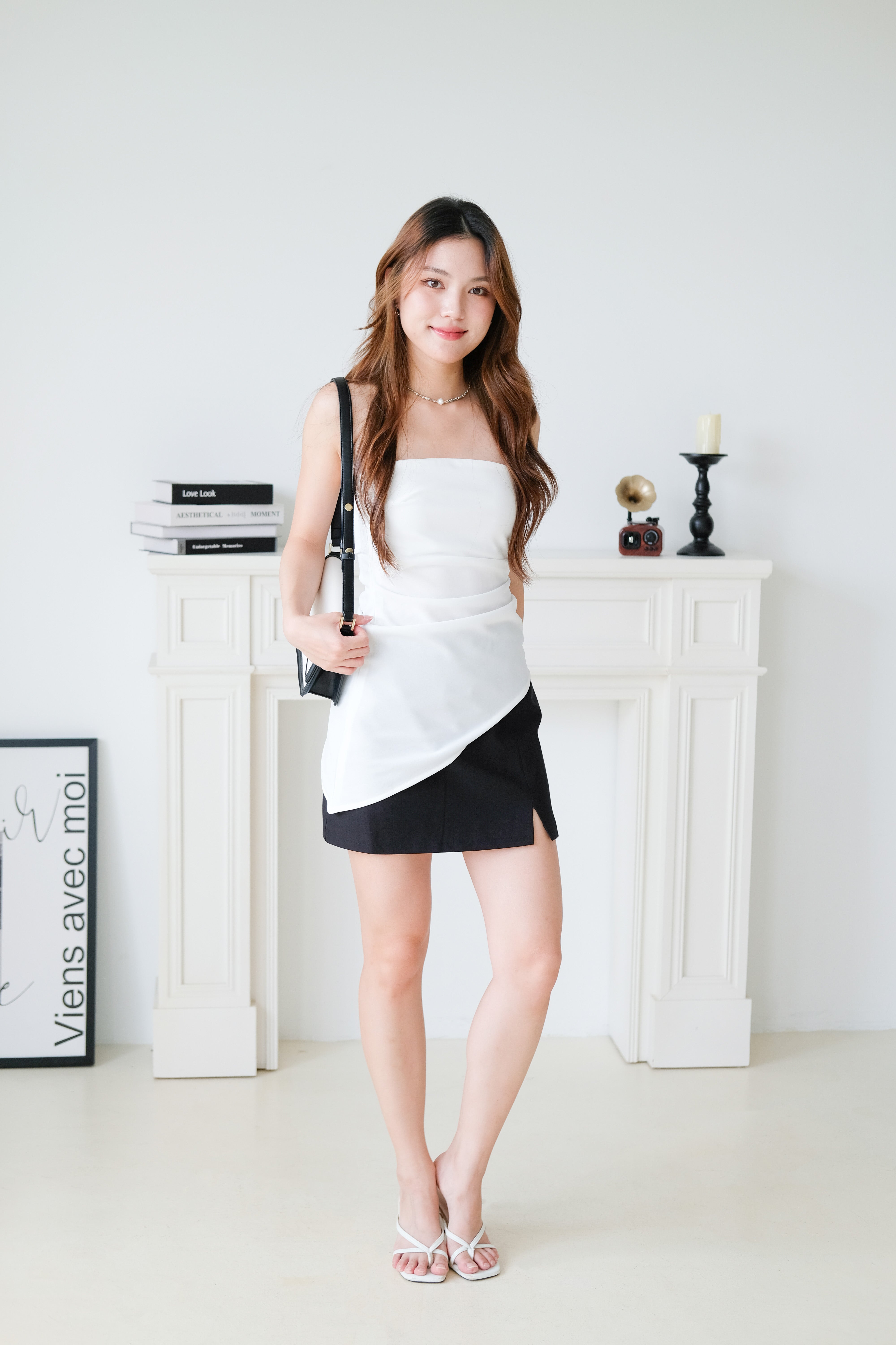 Power Hour Asymmetrical Tube Top (White)