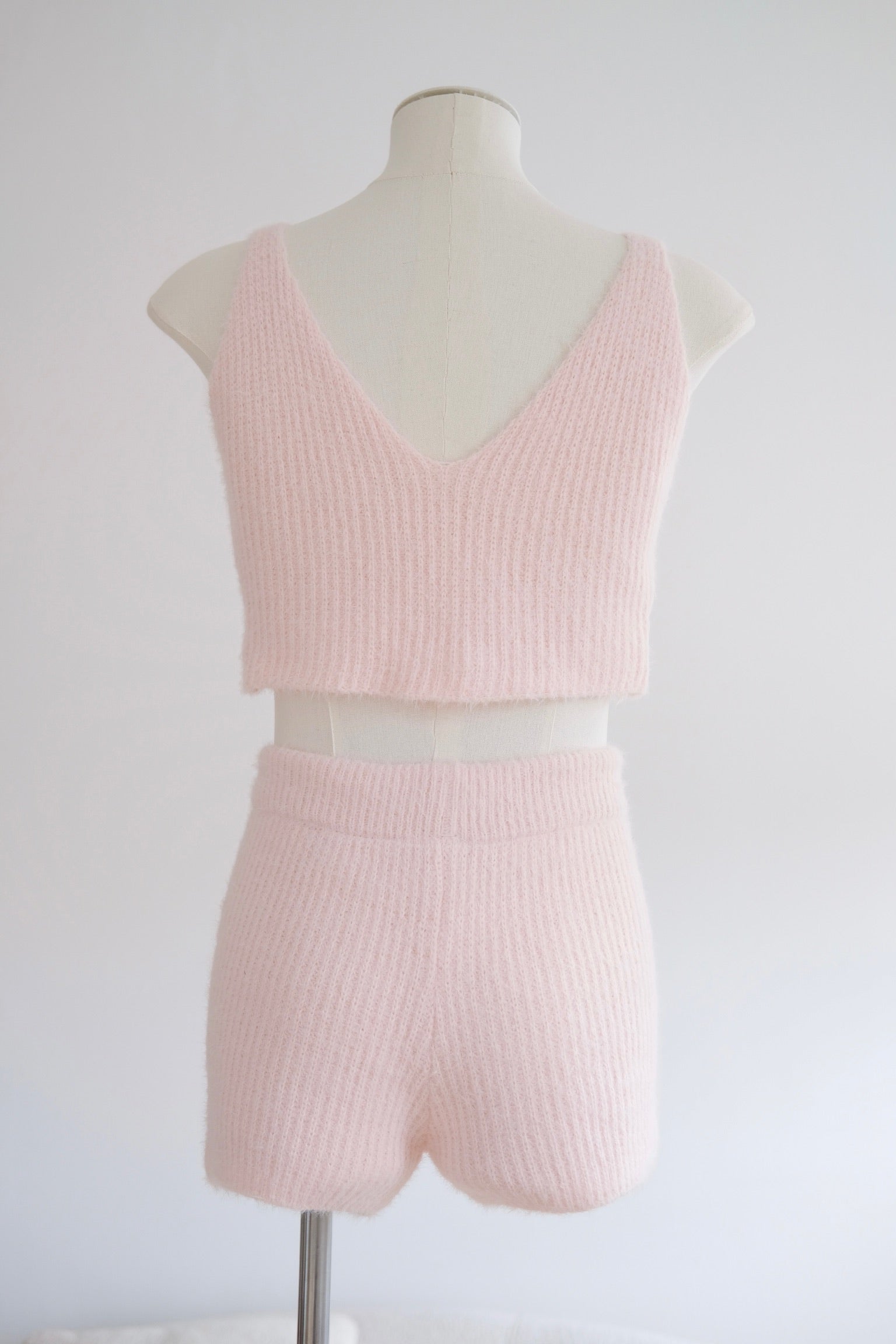 Pink Soft Knit Lounge Set