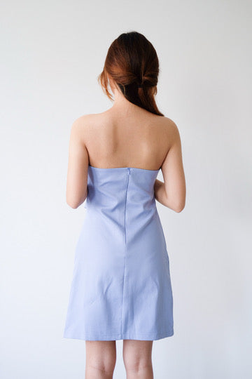 Blue Tube Mini Dress