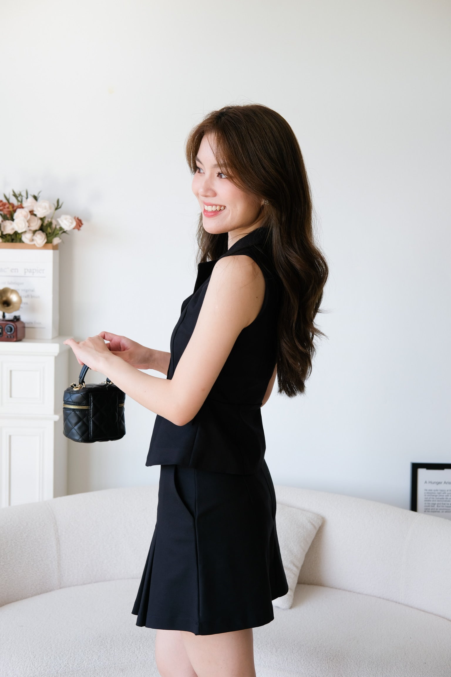 Steph Vest Co-ord Set (Black)