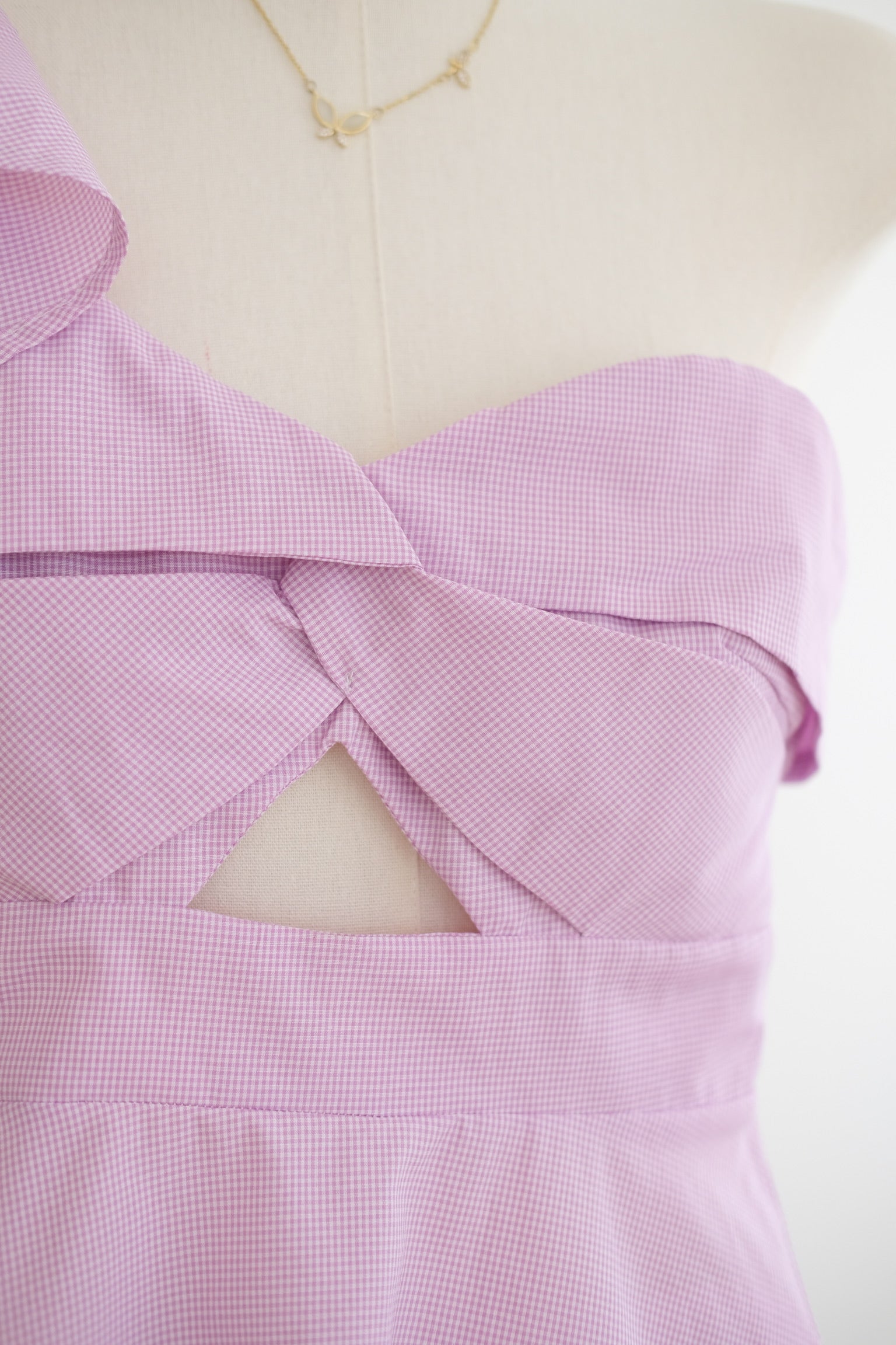 Purple Ruffle Assymetrical Top