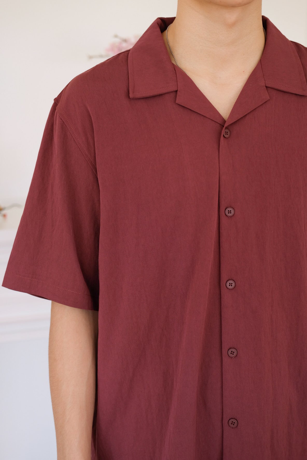 Marcus Collared Button Shirt (Wine)