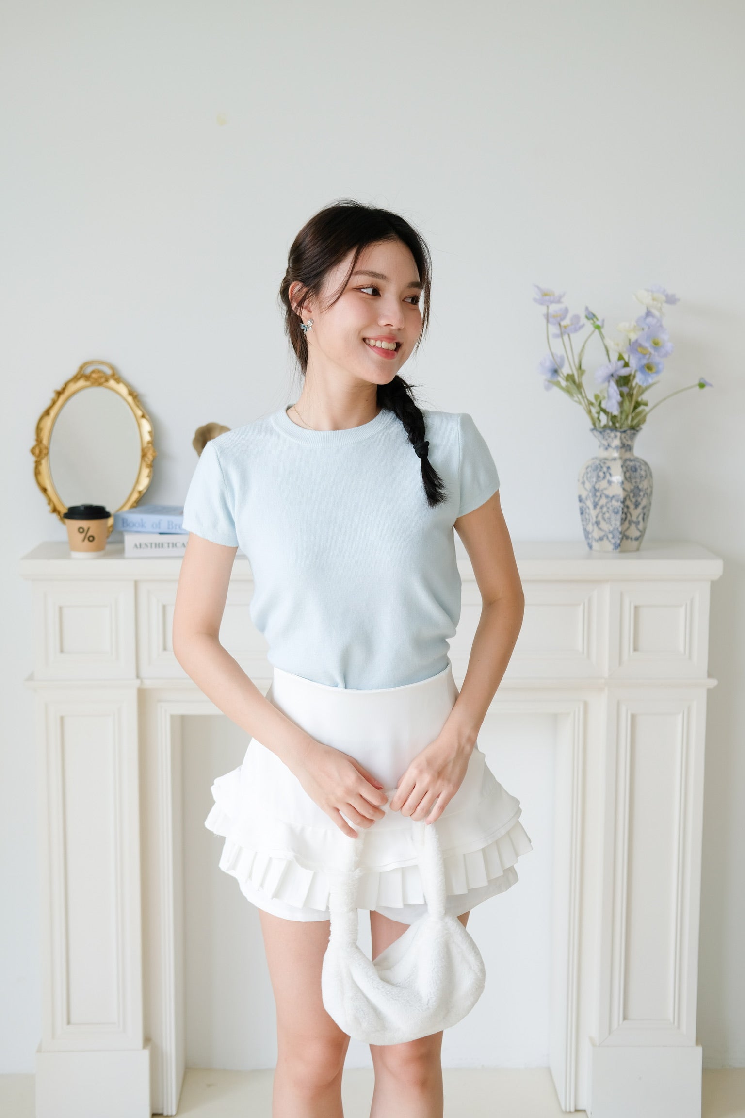 Asa Classic Crew Neck Tee (Light Blue)
