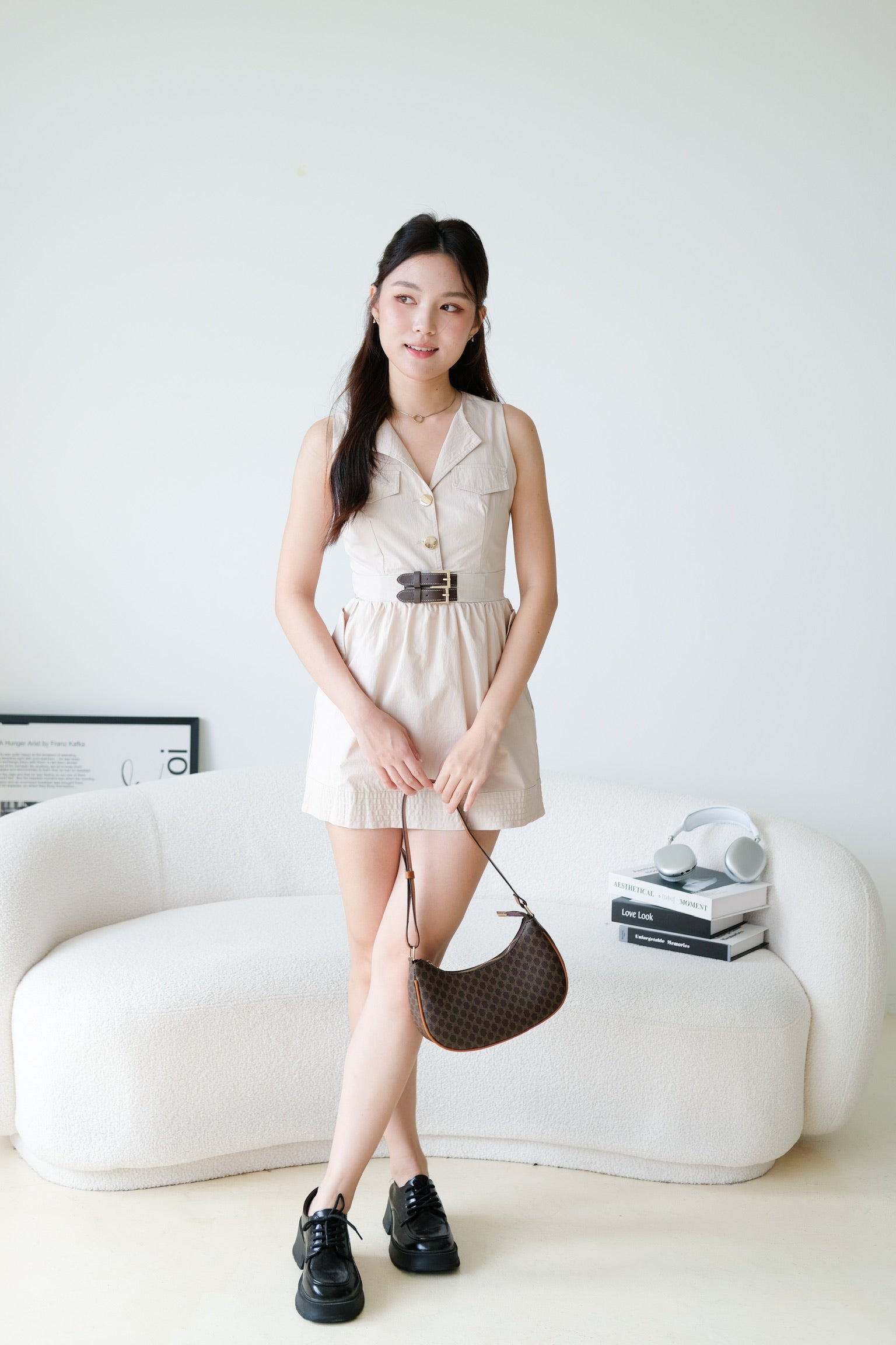 Lydia Pocket Dress (Khaki)