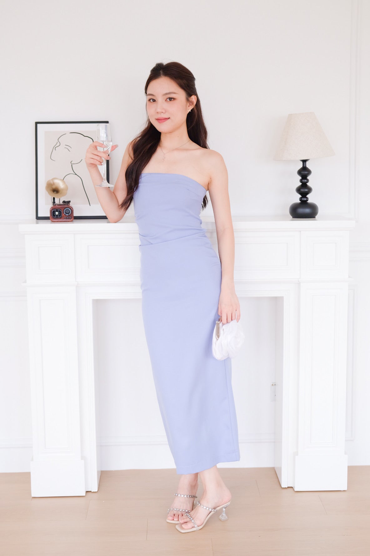 Whitney Tube Maxi Dress (Cornflower Blue)