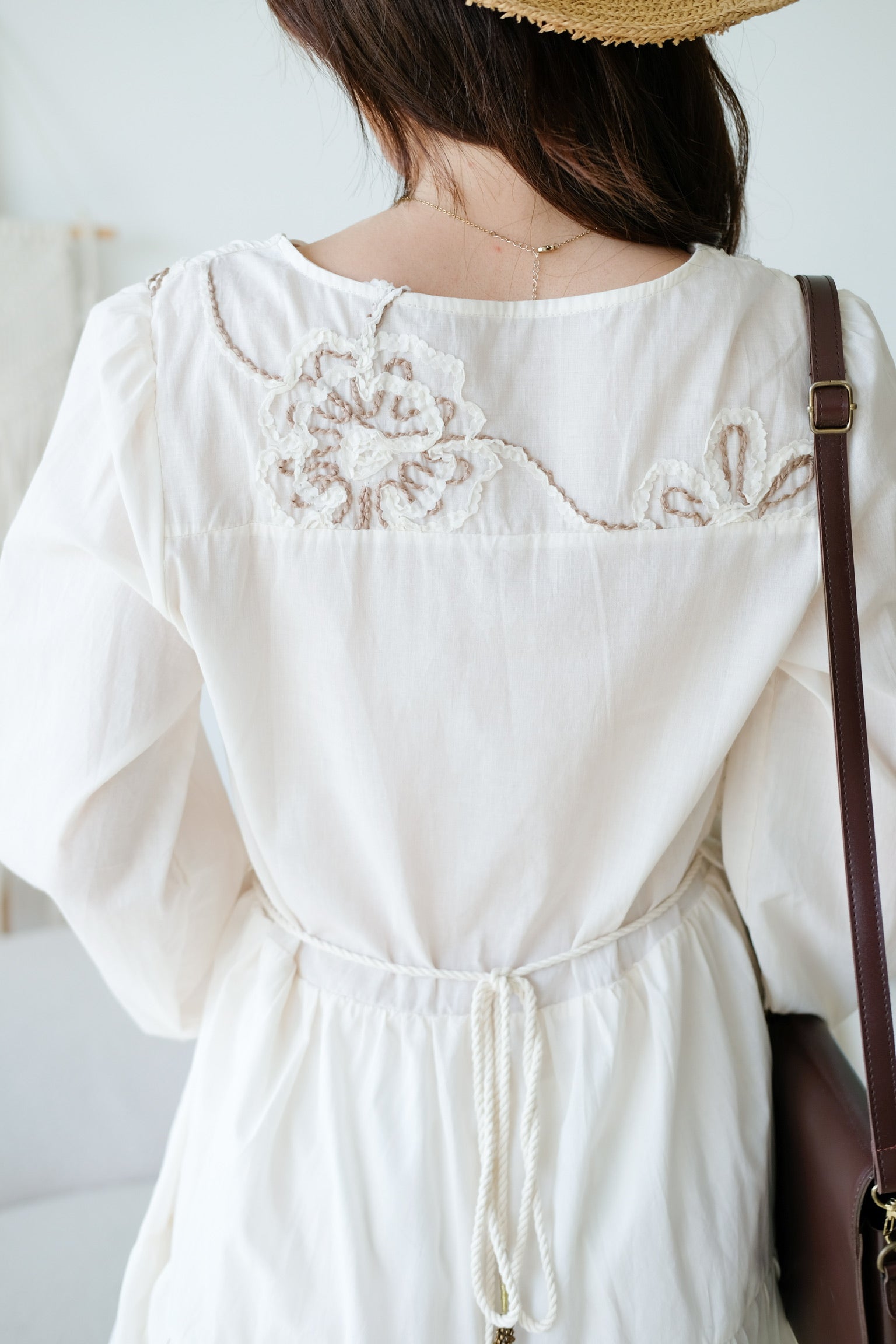 Isla Bohemian Babydoll Dress (Cream)