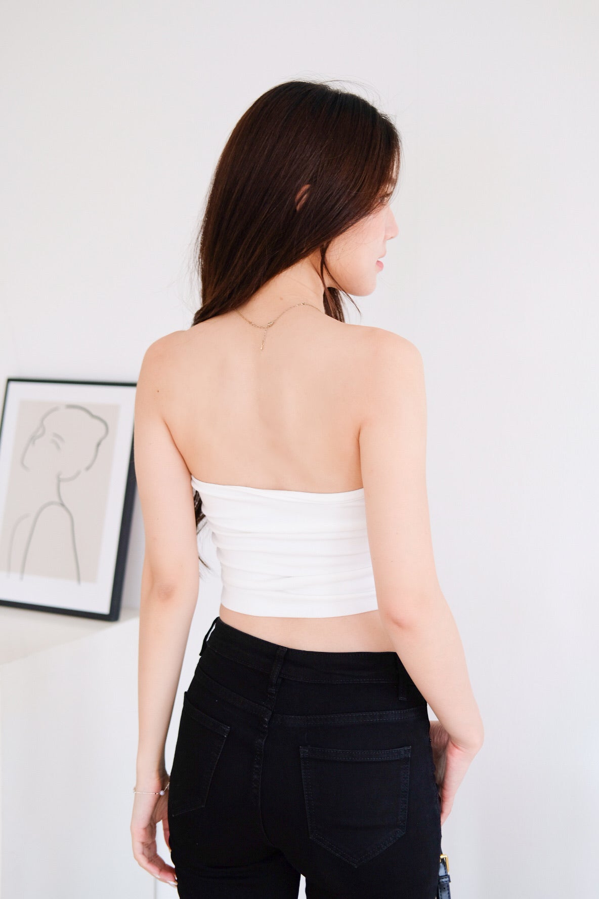 Obsession Tube Crop Top (White)