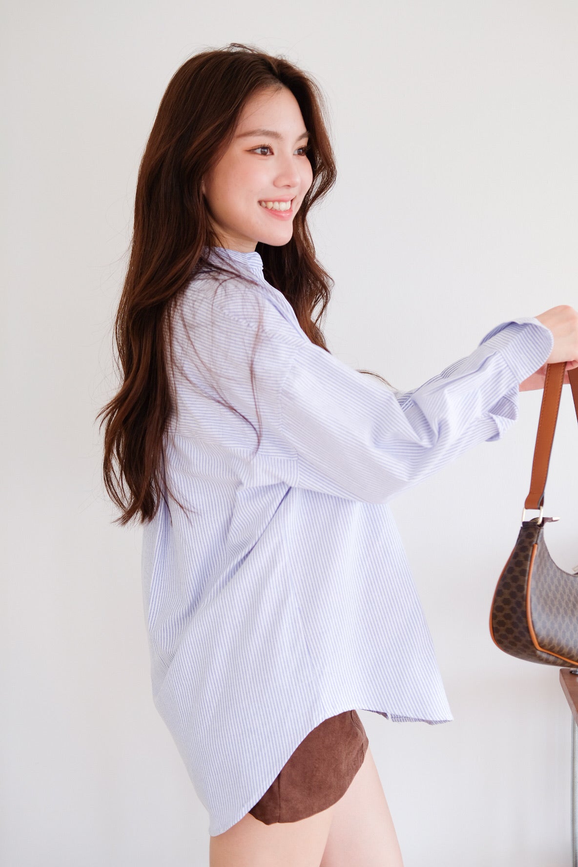 Sanford Boyfriend Shirt (Blue Stripes)