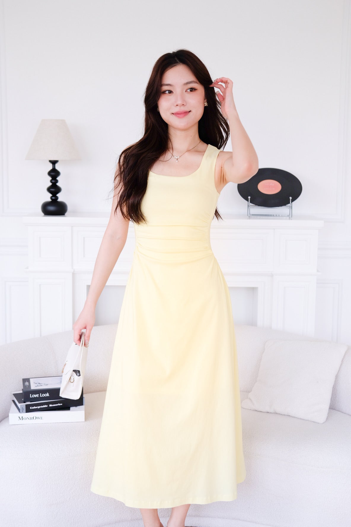 Bernice Cinch Waist Maxi Dress (Sunshine Yellow)