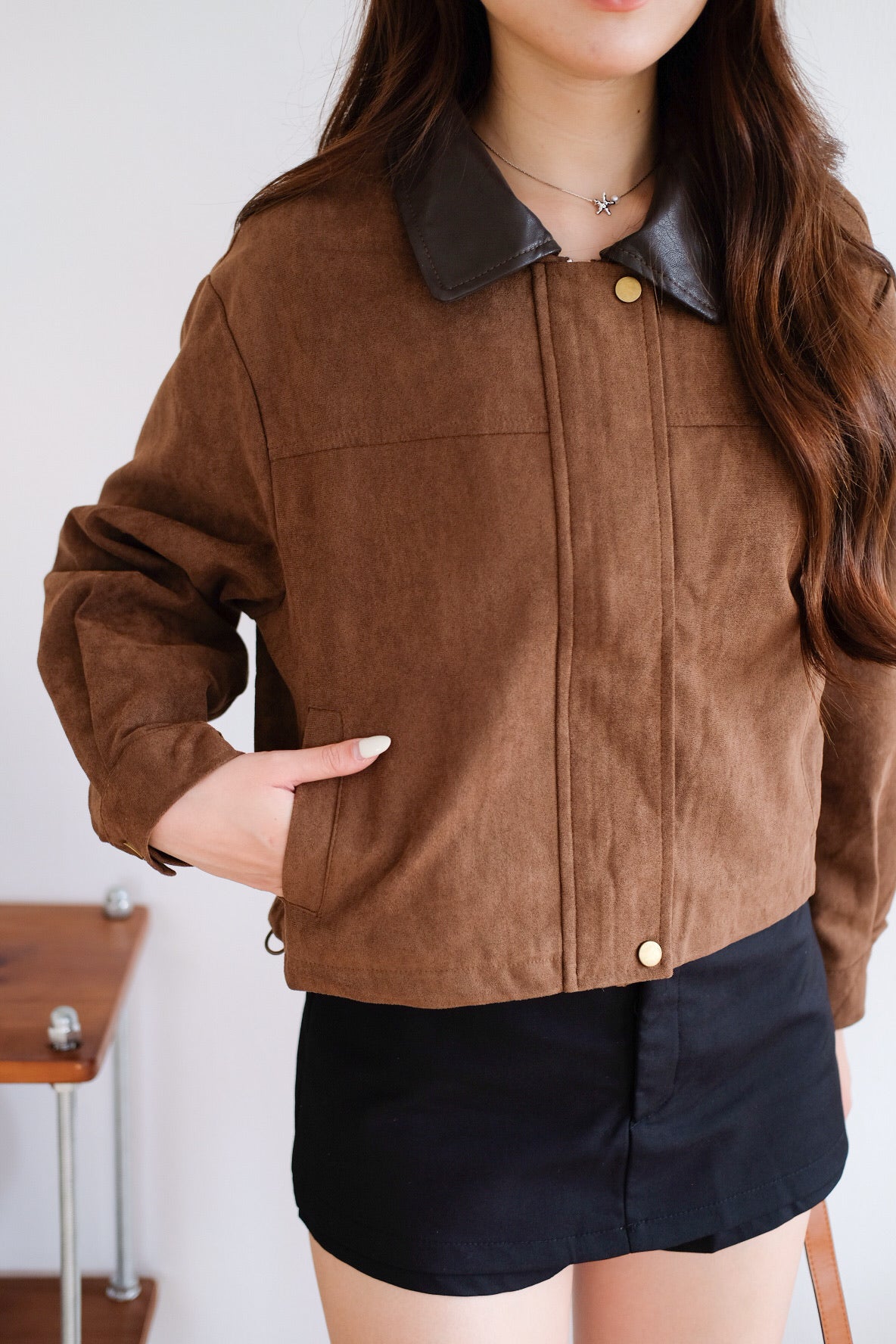 Georgie Suede Jacket (Mocha)