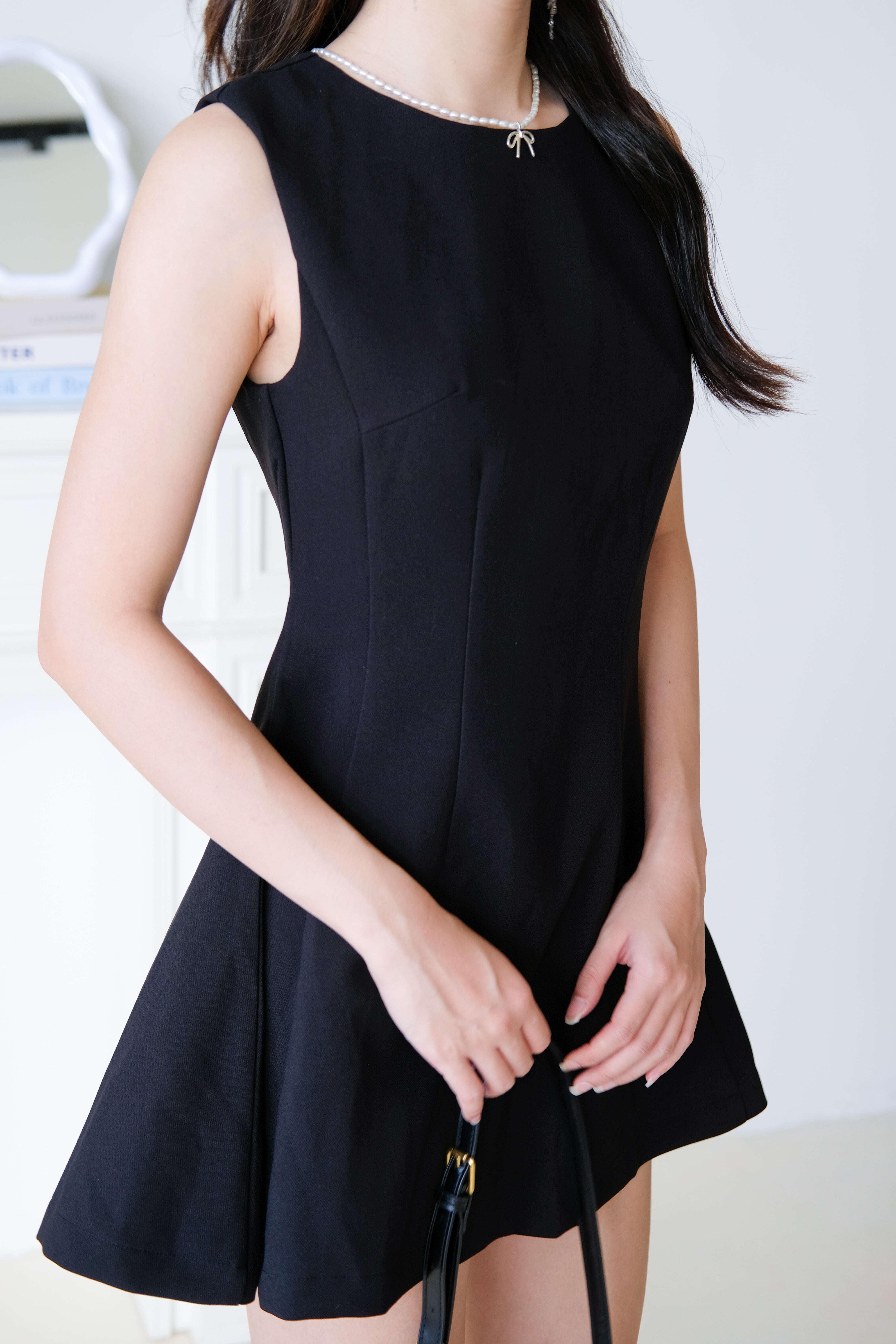 Tasya Skater Dress (Black)