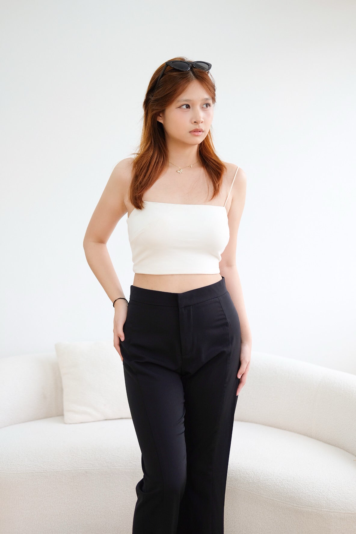 Black Tailored Flare Pants