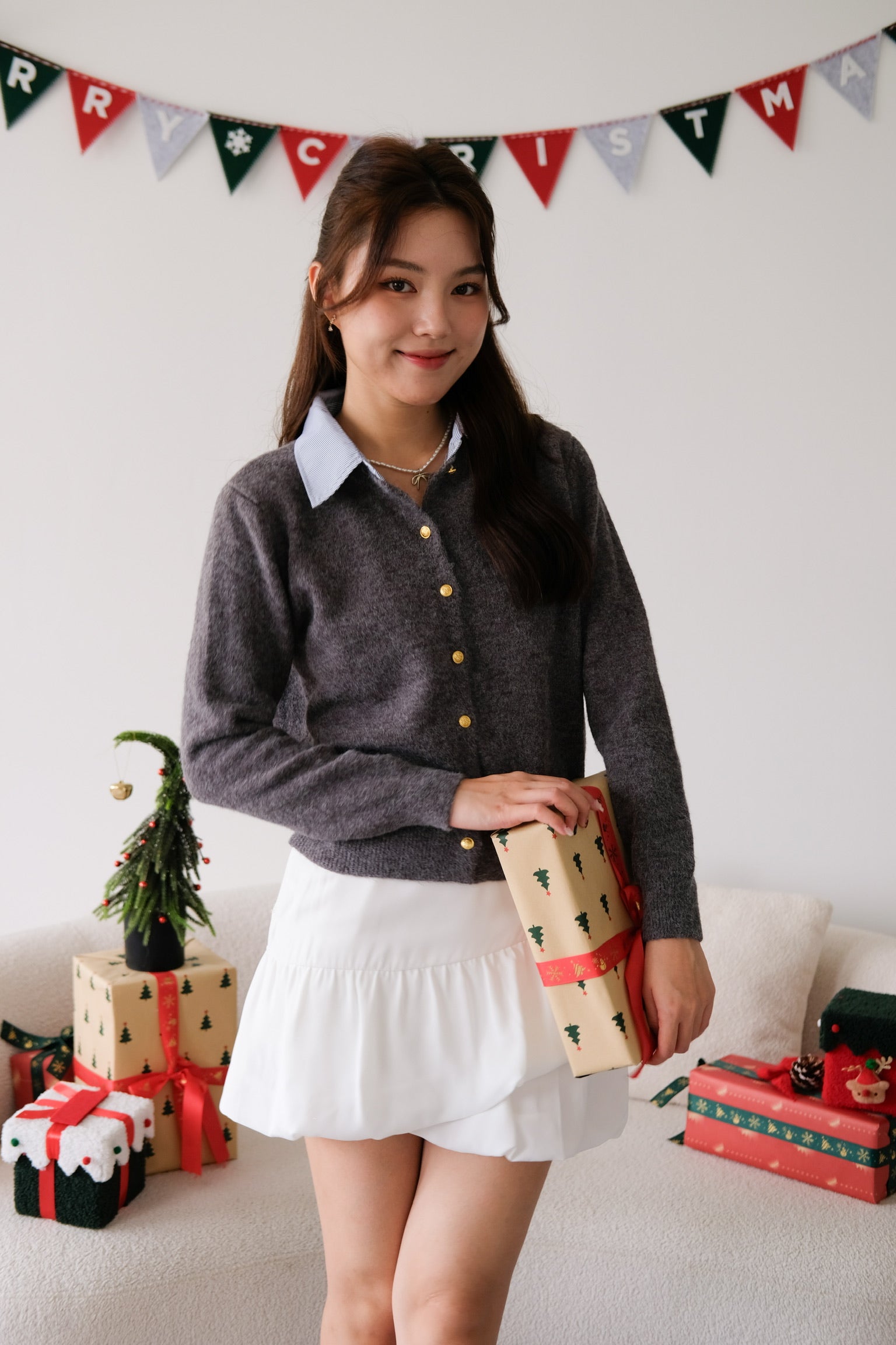 Celine Sweater Shirt (Dark Grey)