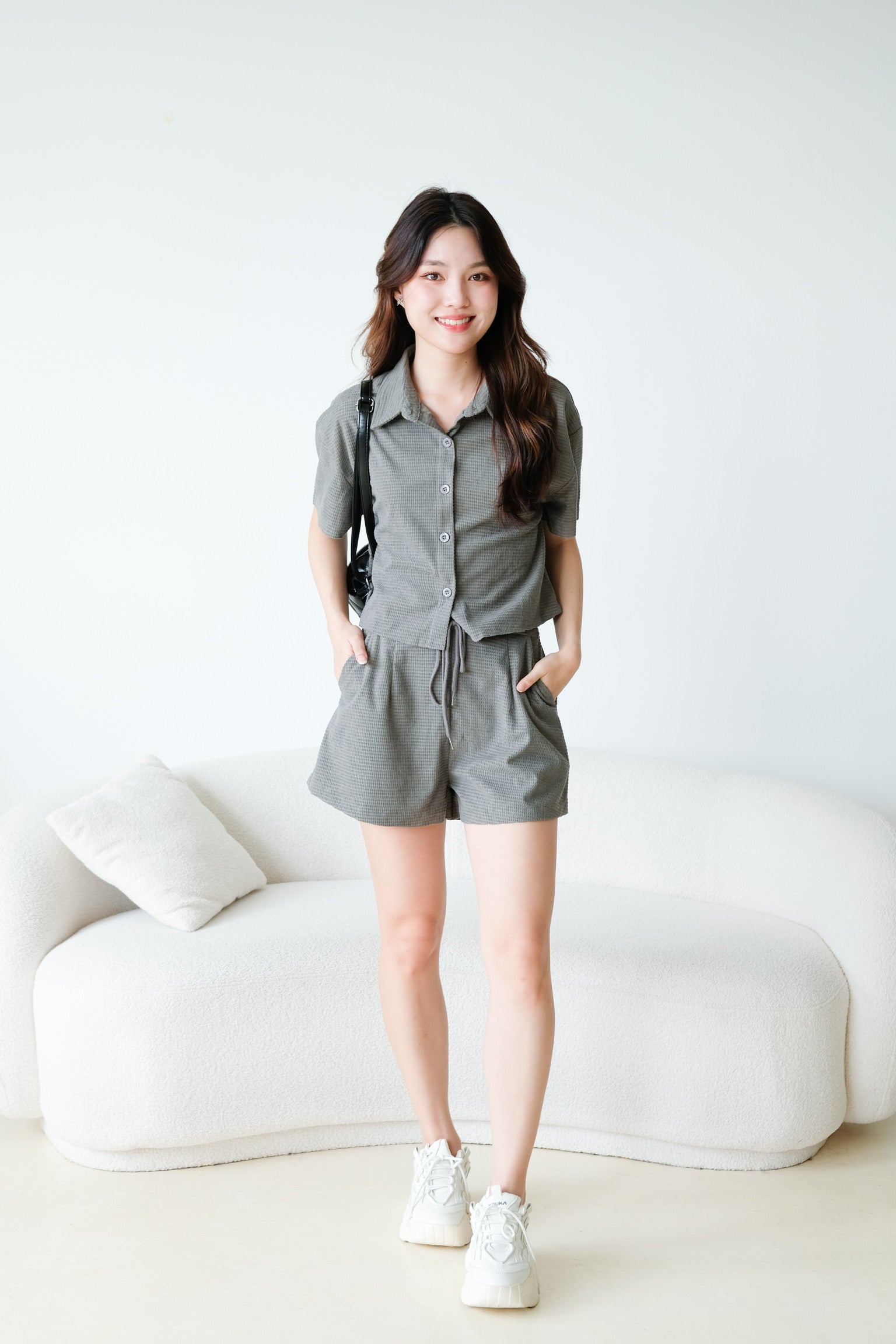 Jonah Shirt Lounge Set (Olive Fog)