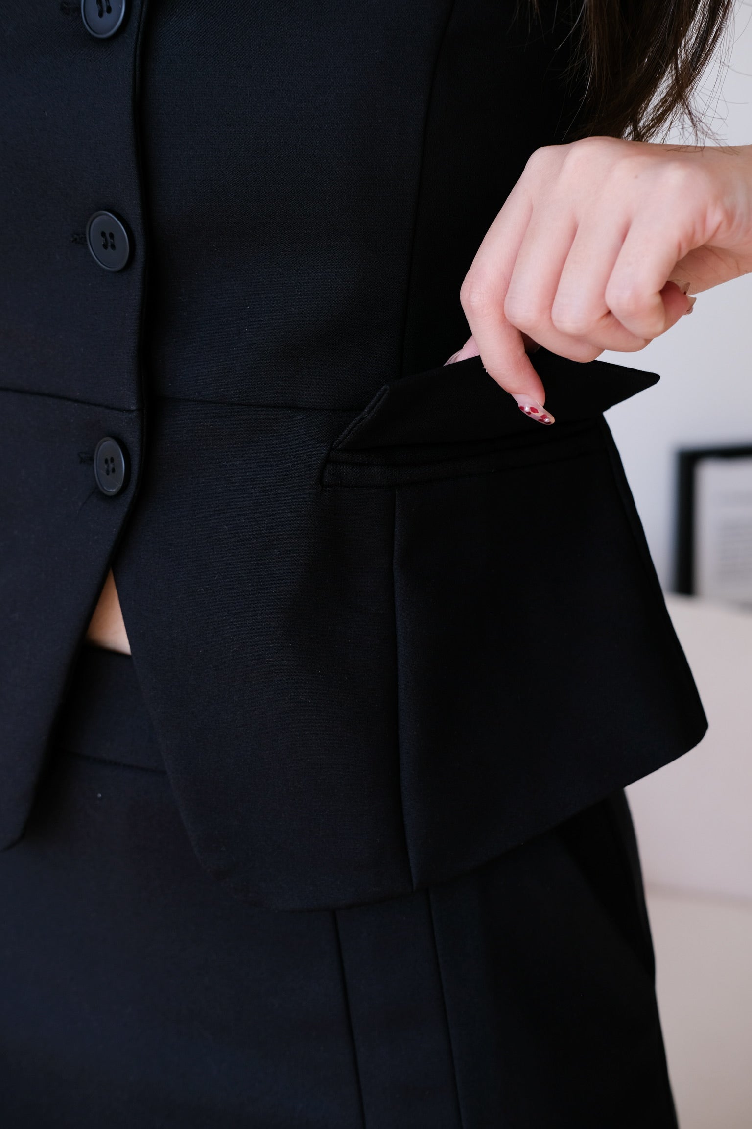 Steph Vest Co-ord Set (Black)