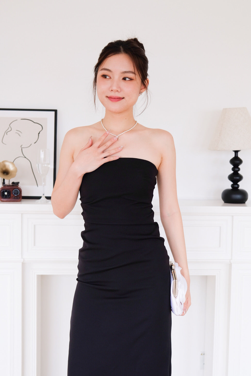 Whitney Tube Maxi Dress (Black)