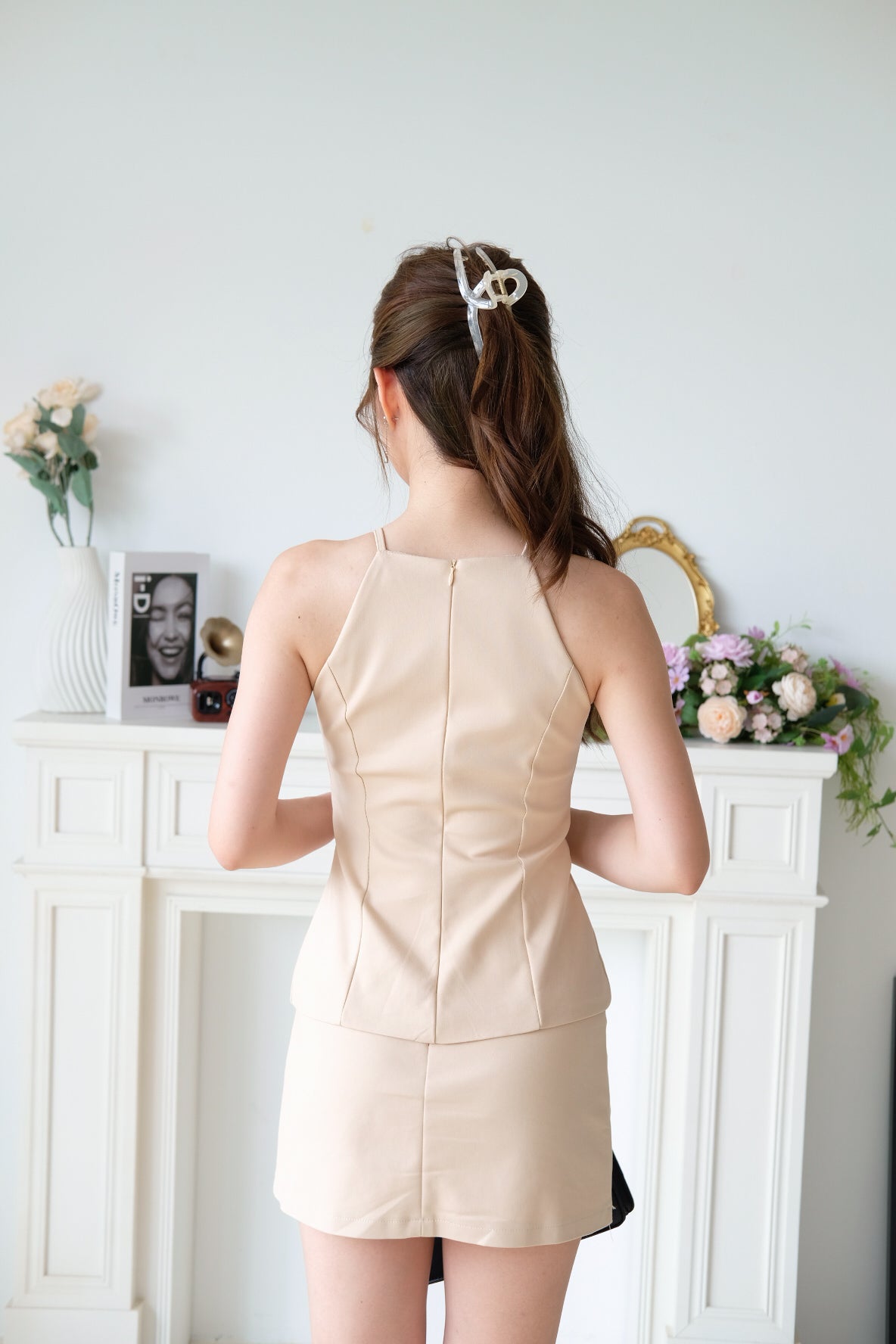 Lucinda Halter Ribbon Set (Khaki)