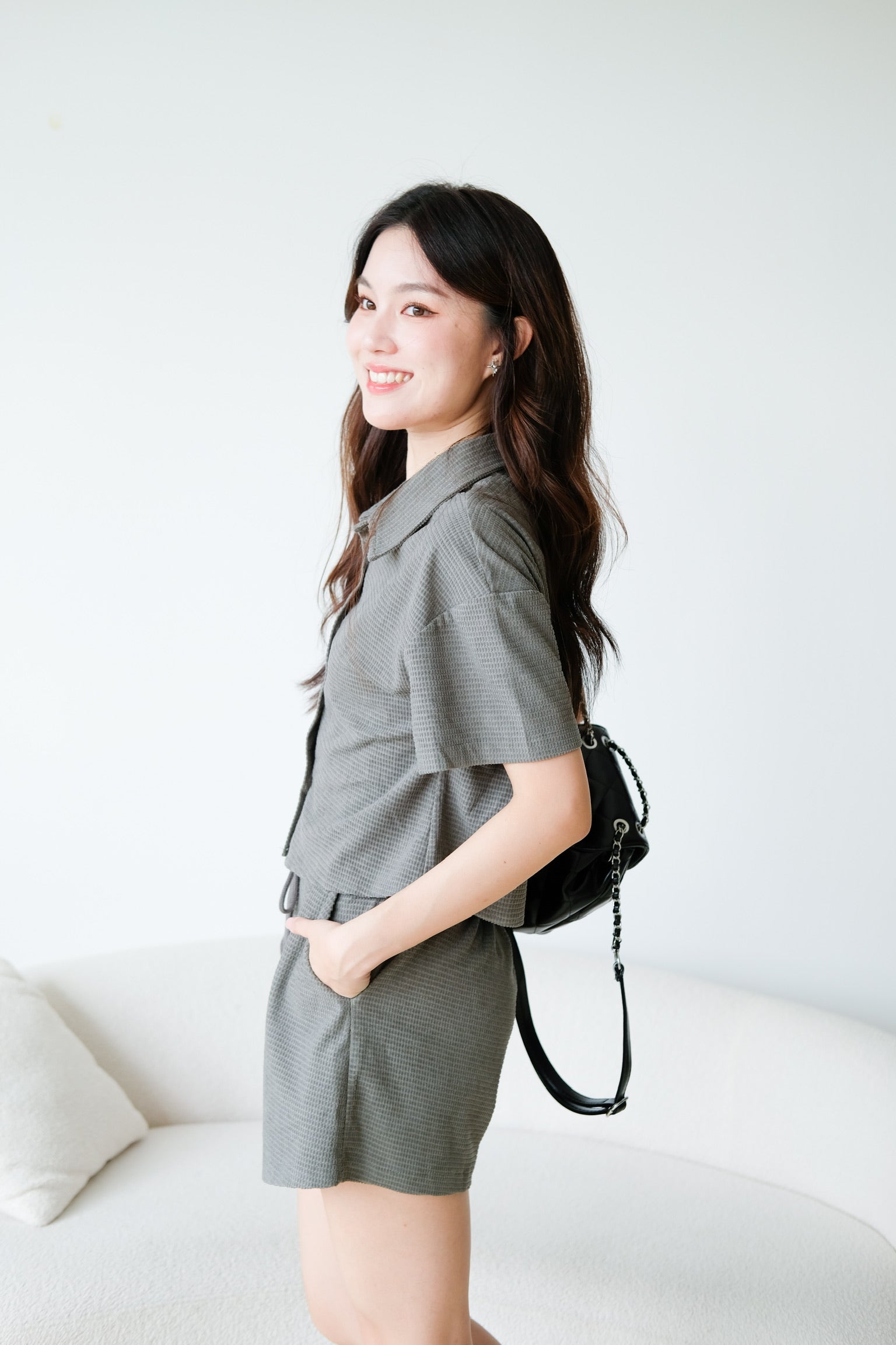 Jonah Shirt Lounge Set (Olive Fog)