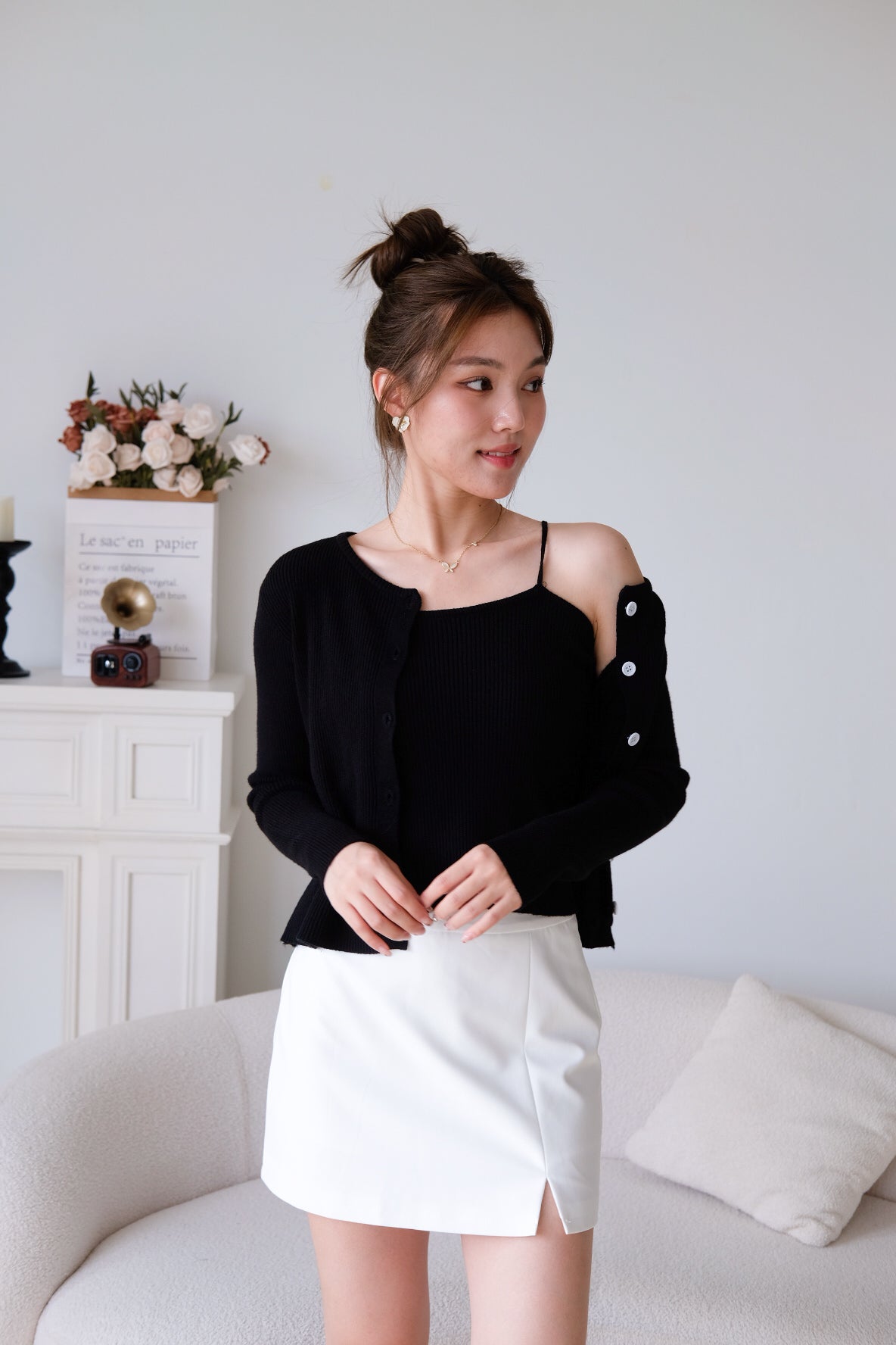 Joe Soft Knit Cardigan Set (Black)