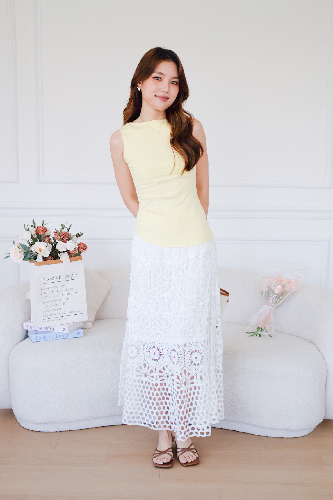 Levina Assymetrical Top (Light Yellow)