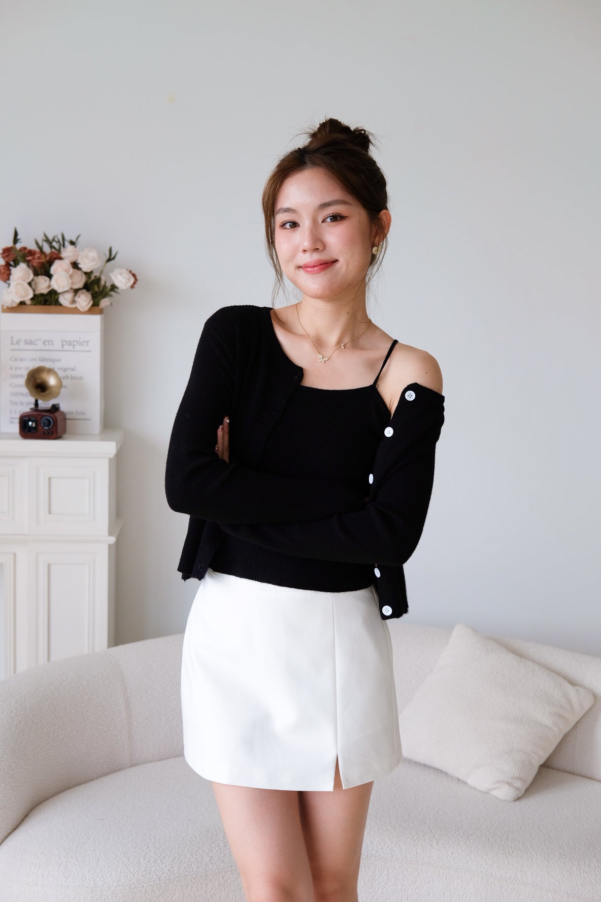 Joe Soft Knit Cardigan Set (Black)