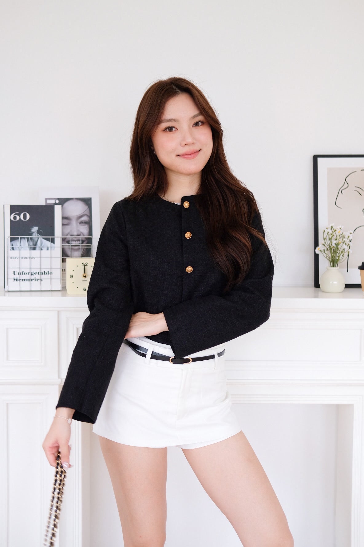 Éclair Tweed Outerwear (Black)