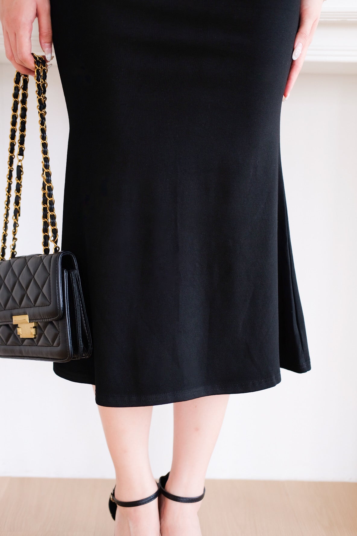 Gia Mermaid Maxi Skirt (Black)