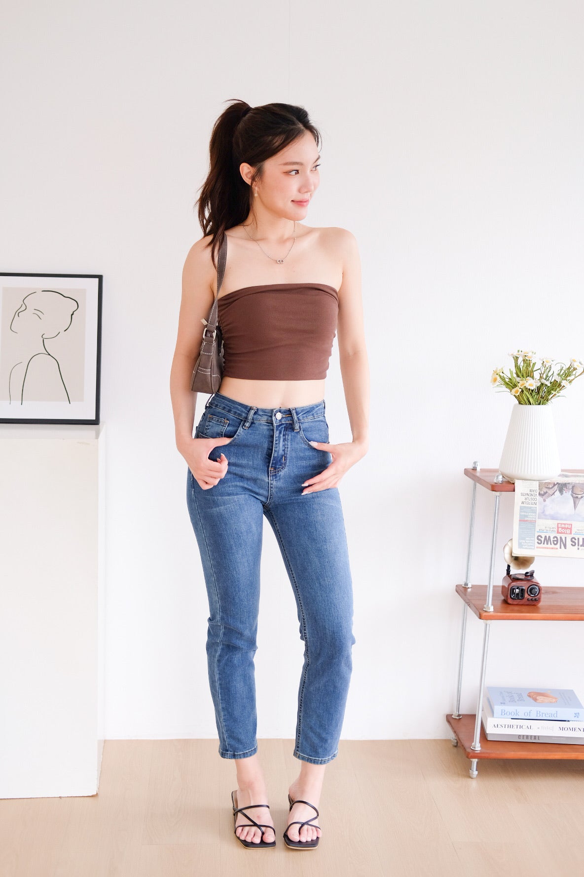 Obsession Tube Crop Top (Mocha)