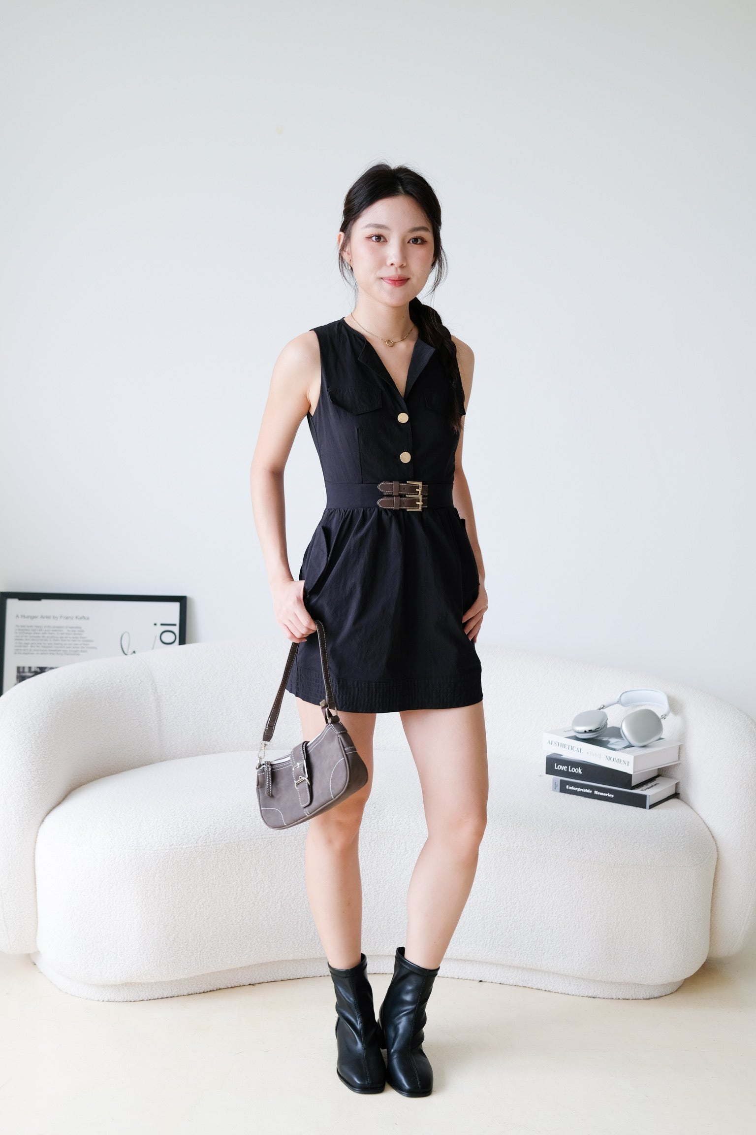 Lydia Pocket Dress (Black)